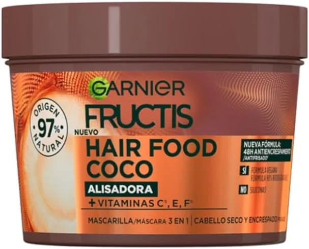 ماسک موی تغذیه کننده مو گارنیر Fructis Hair Food Macadamia برای موهای خشک، 390 میلی لیتر
