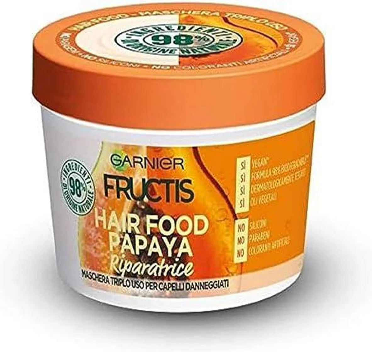 ماسک موی ترمیم کننده پاپایا گارنیه FRUCTIS Hair Food، مراقبت از پوست، حجم 390 میلی لیتر