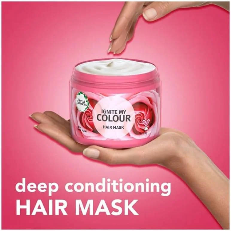 ماسک مو هربال اسنسز مدل Ignite My Colour با رایحه گل رز، قابل آبکشی و بدون نیاز به آبکشی، 300 میلی لیتر ماسک مو هربال اسنسز مدل Ignite My Colour با رایحه گل رز، قابل آبکشی و بدون نیاز به آبکشی، 300 میلی لیتر
