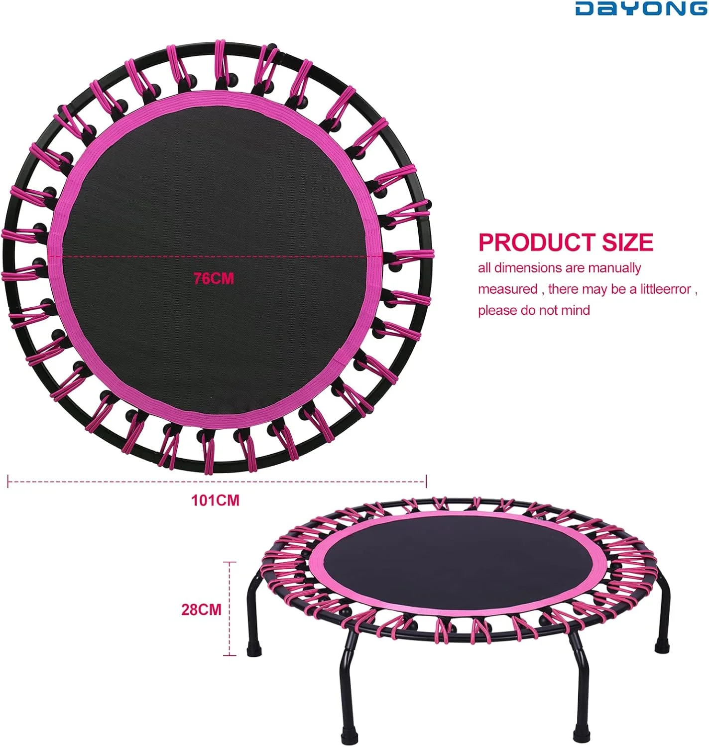ترامپولین مینی فیتنس DAYONG، ترامپولین ورزشی 40 اینچی با طناب بانجی، ترامپولین ریباندر برای بزرگسالان، ترامپولین فیتنس کوچک برای تمرین پرش کودکان، حداکثر بار 150 کیلوگرم ترامپولین مینی فیتنس DAYONG، ترامپولین ورزشی 40 اینچی با طناب بانجی، ترامپولین ریباندر برای بزرگسالان، ترامپولین فیتنس کوچک برای تمرین پرش کودکان، حداکثر بار 150 کیلوگرم