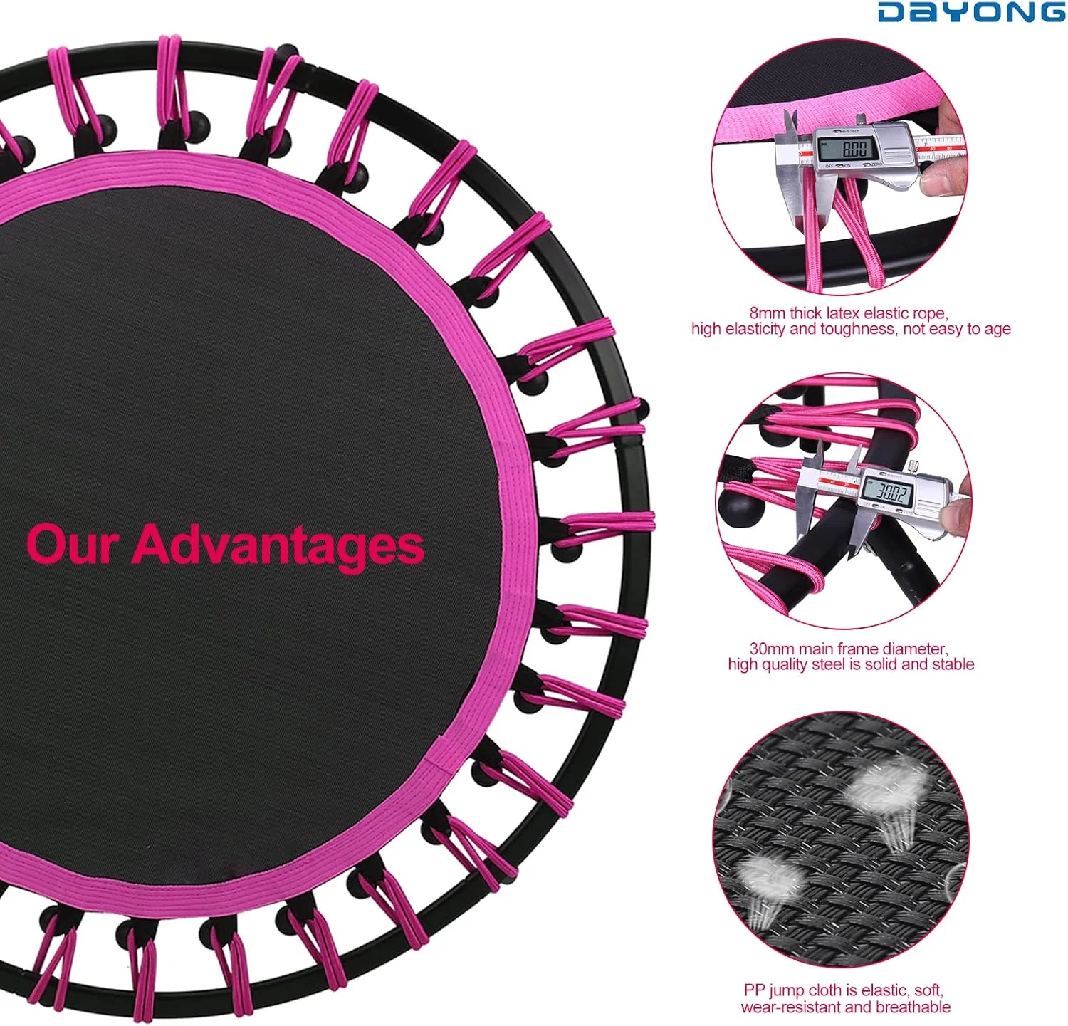 ترامپولین مینی فیتنس DAYONG، ترامپولین ورزشی 40 اینچی با طناب بانجی، ترامپولین ریباندر برای بزرگسالان، ترامپولین فیتنس کوچک برای تمرین پرش کودکان، حداکثر بار 150 کیلوگرم ترامپولین مینی فیتنس DAYONG، ترامپولین ورزشی 40 اینچی با طناب بانجی، ترامپولین ریباندر برای بزرگسالان، ترامپولین فیتنس کوچک برای تمرین پرش کودکان، حداکثر بار 150 کیلوگرم