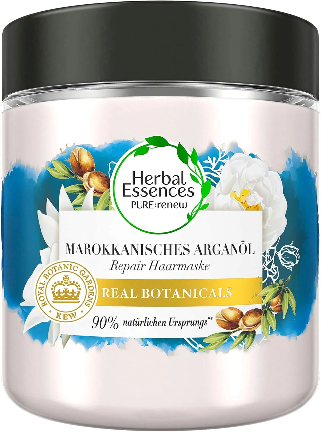 ماسک مو روغن آرگان مراکشی هربال اسنسز Pure:Renew، 250 میلی لیتر، مراقبت از مو با روغن آرگان، ماسک مو آرگان، درمان مو با روغن آرگان، مراقبت از مو برای درخشندگی، مراقبت از موهای خشک، درمان با روغن آرگان، آلوئه ورا