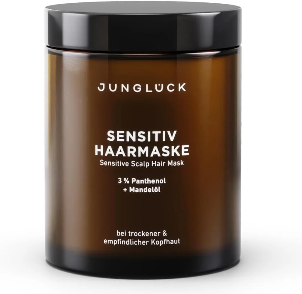 ماسک موی حساس جونگلوک - وگان | بدون سیلیکون - مراقبت طبیعی از مو، پوست سر حساس را تسکین می دهد، موها را ترمیم و محافظت می کند بدون اینکه خشک شود | درمان مو با روغن بادام ارگانیک و پانتنول