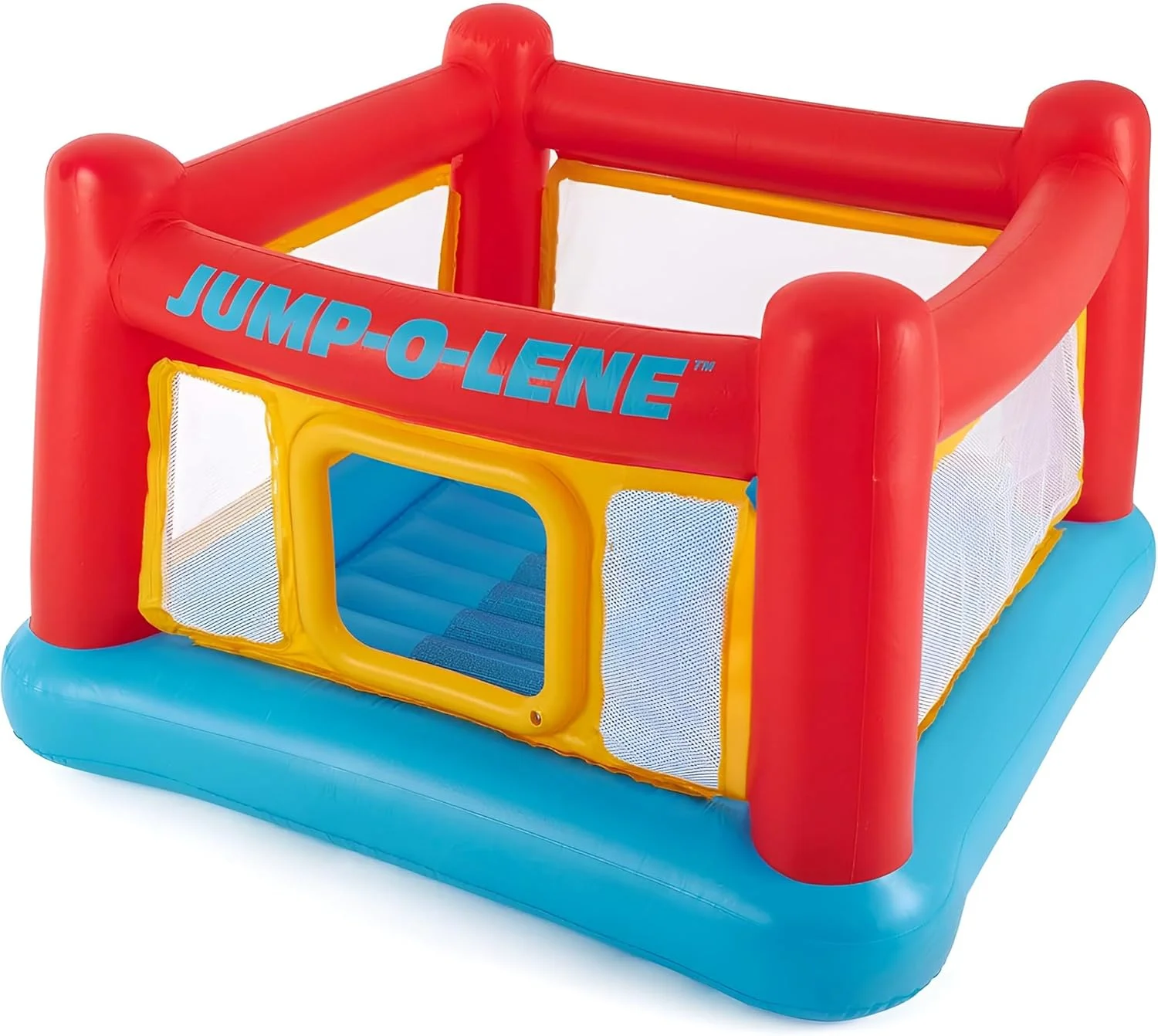 جامپینگ بادی اینتکس مدل Jump-O-Lene Playhouse ترامپولین مناسب کودکان 3 تا 6 سال قرمز/زرد، 174x112x112 سانتی متر