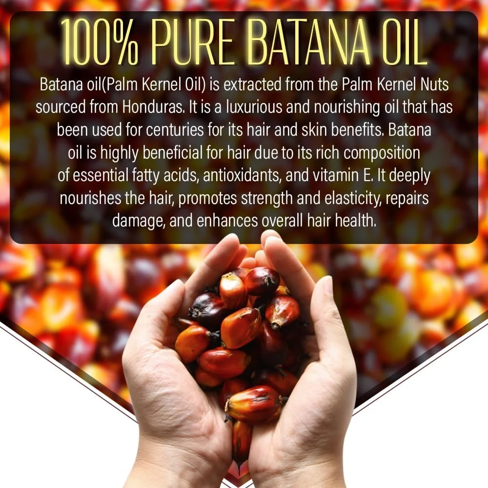 ماسک مو روغن باتانا کانزا 110 گرمی، 100% روغن باتانا خام طبیعی، تقویت کننده و آبرسان عمیق، محافظت از خشکی و شکنندگی، مناسب برای انواع مو