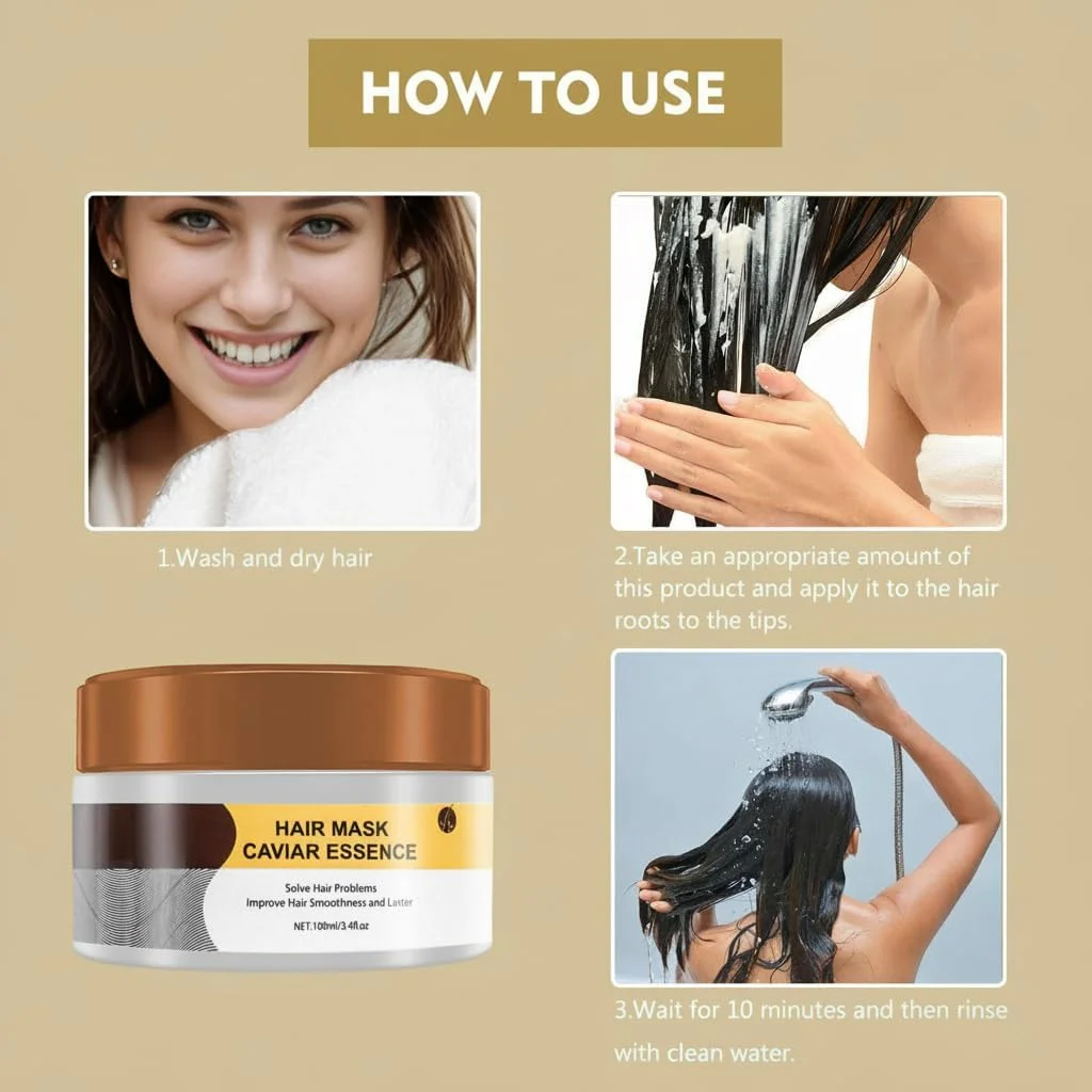 ماسک مو کلاژن - روغن آرگان آبرسان و نرم کننده عمقی کراتین برای موهای خشک، آسیب دیده، فر یا صاف و نازک (100 میلی لیتر)