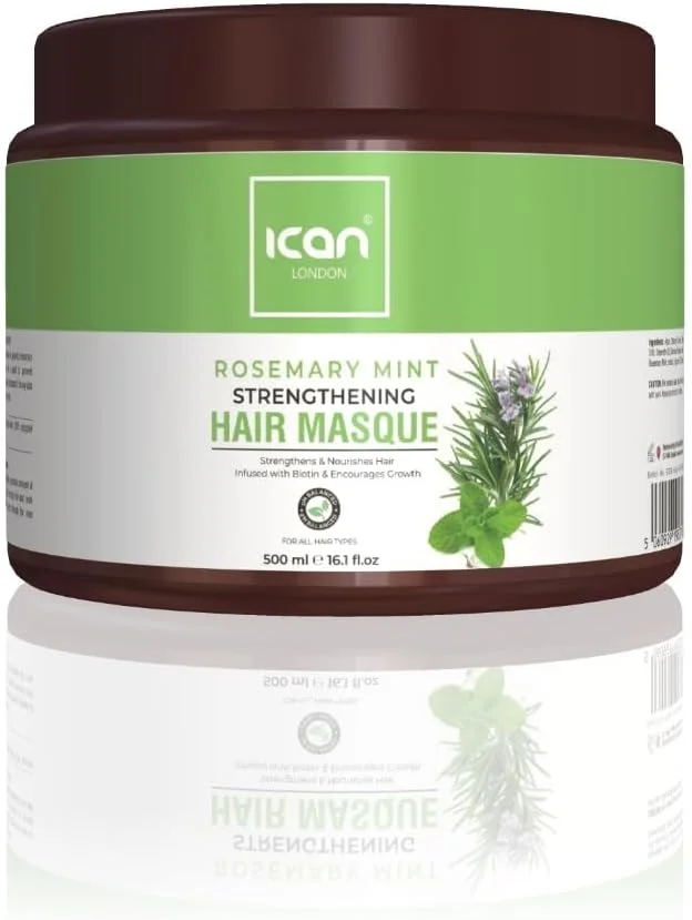 ماسک تقویت کننده مو رزماری و نعناع ican London، 500 میلی لیتر