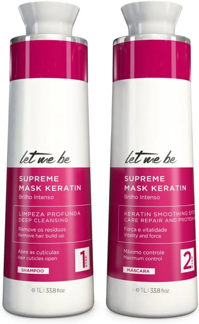 کیت ماسک کراتین مو لِت می بی Supreme، درخشش شدید، ضد وز، مراقبت از مو 2x1 لیتر / 2x33.8 fl.oz