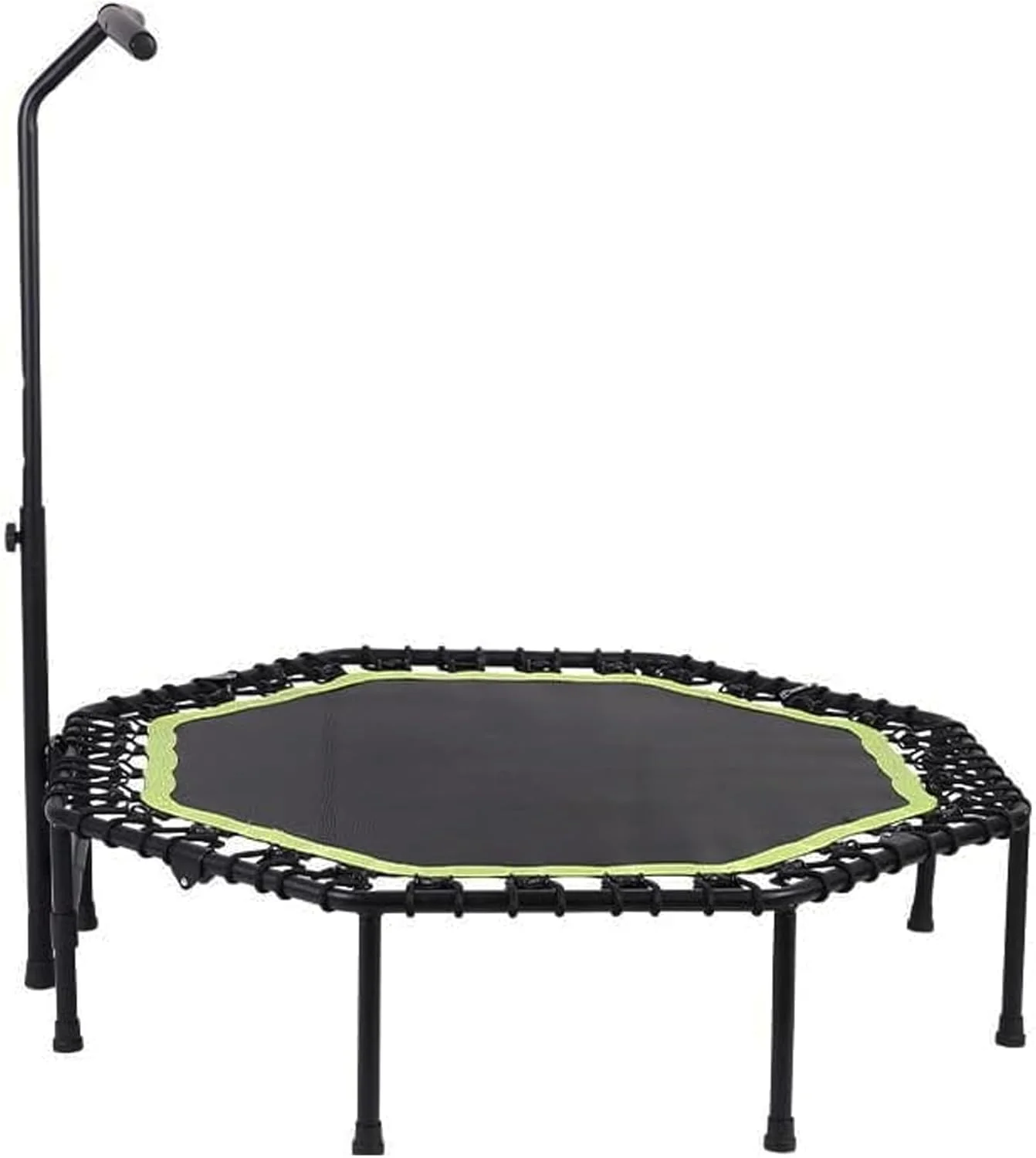 ترامپولین مینی بی صدا Sulfar با دسته های قابل تنظیم، ترامپولین ورزشی، بانجی جامپینگ، مربی کاردیو برای تمرین بزرگسالان