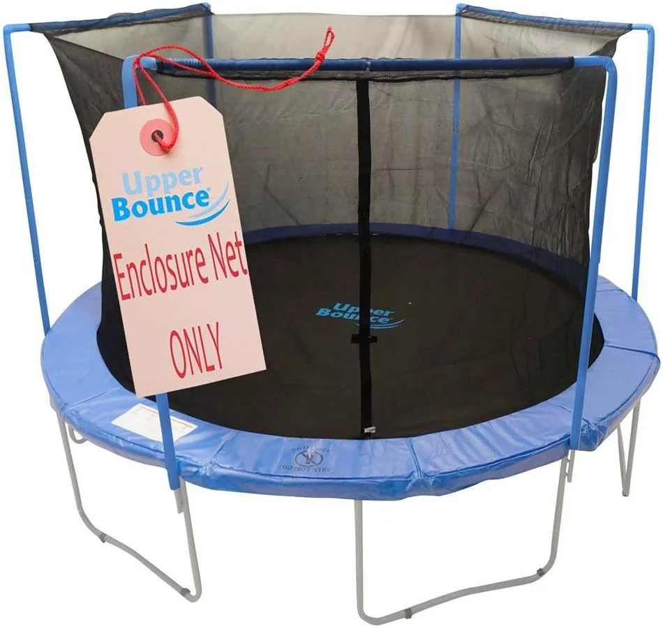 توری محافظ ترامپولین Upper Bounce - توری ایمنی ترامپولین برای ترامپولین های گرد با استفاده از قوس های مختلف - توری جایگزین ترامپولین مقاوم در برابر اشعه ماوراء بنفش و شرایط آب و هوایی با آستین های بالایی