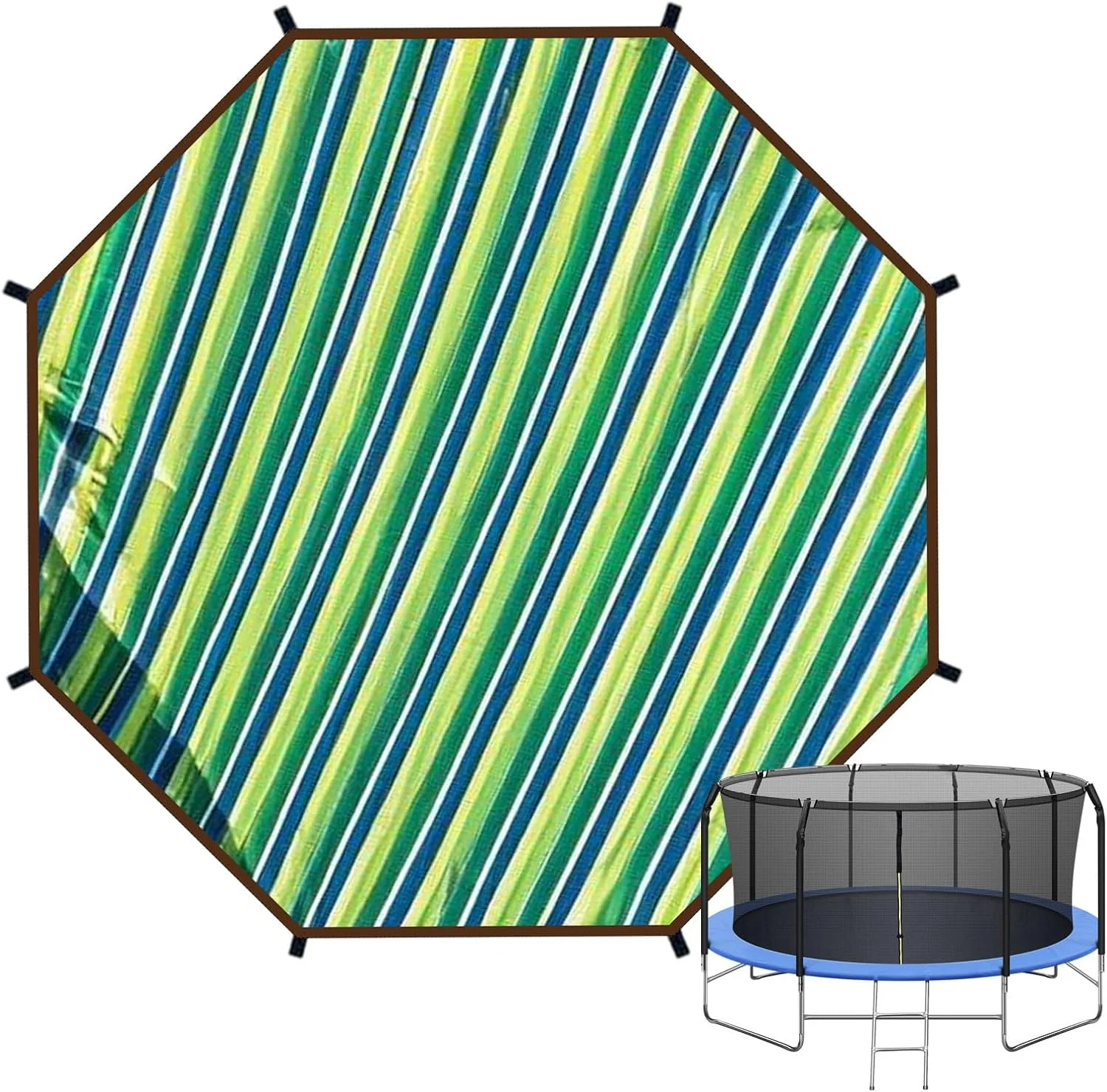روکش ترامپولین | سایه بان ضد آب و مقاوم ترامپولین | ورزش و سرگرمی برای تفریح ​​زمستانی و تابستانی حیاط خلوت زمین بازی کودکان پرش و جست و خیز