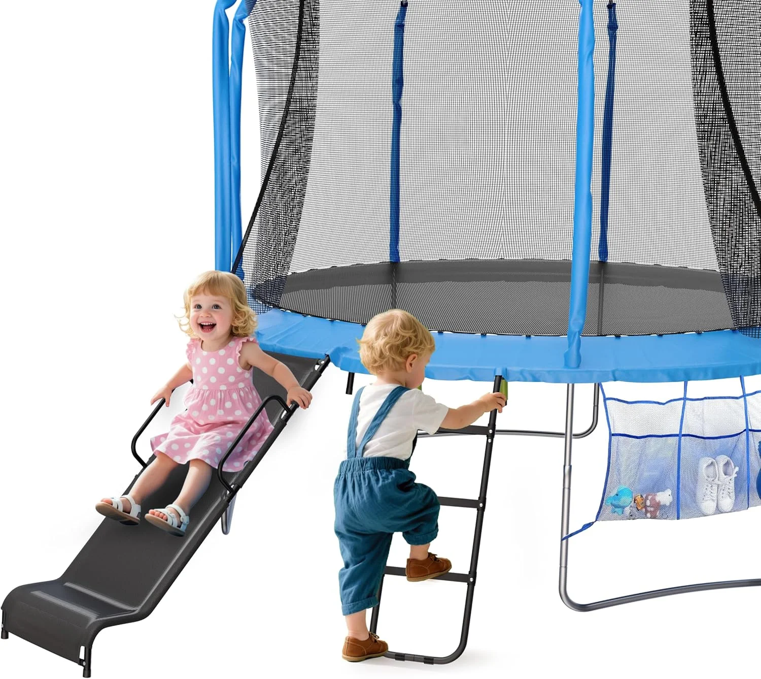 سر خوردنی ترامپولین یونیورسال UOMORICCO با 6 دسته پارچه ای، سر خوردنی با پارچه مقاوم، لوازم جانبی ایمنی ترامپولین نردبان محکم داخلی و خارجی برای کودکان و نوپا سر خوردنی ترامپولین یونیورسال UOMORICCO با 6 دسته پارچه ای، سر خوردنی با پارچه مقاوم، لوازم جانبی ایمنی ترامپولین نردبان محکم داخلی و خارجی برای کودکان و نوپا