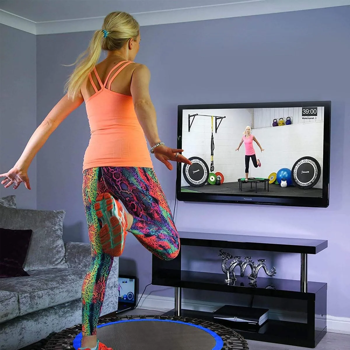 ترامپولین مینی 40 اینچی Uhuanyy - ریباند تناسب اندام برای بزرگسالان، استفاده در فضای داخلی/خارجی، ایده آل برای یک تمرین سالم و سرگرم کننده، طراحی بی صدا و ضد لغزش، ظرفیت بار بالا 180 کیلوگرم ترامپولین مینی 40 اینچی Uhuanyy - ریباند تناسب اندام برای بزرگسالان، استفاده در فضای داخلی/خارجی، ایده آل برای یک تمرین سالم و سرگرم کننده، طراحی بی صدا و ضد لغزش، ظرفیت بار بالا 180 کیلوگرم