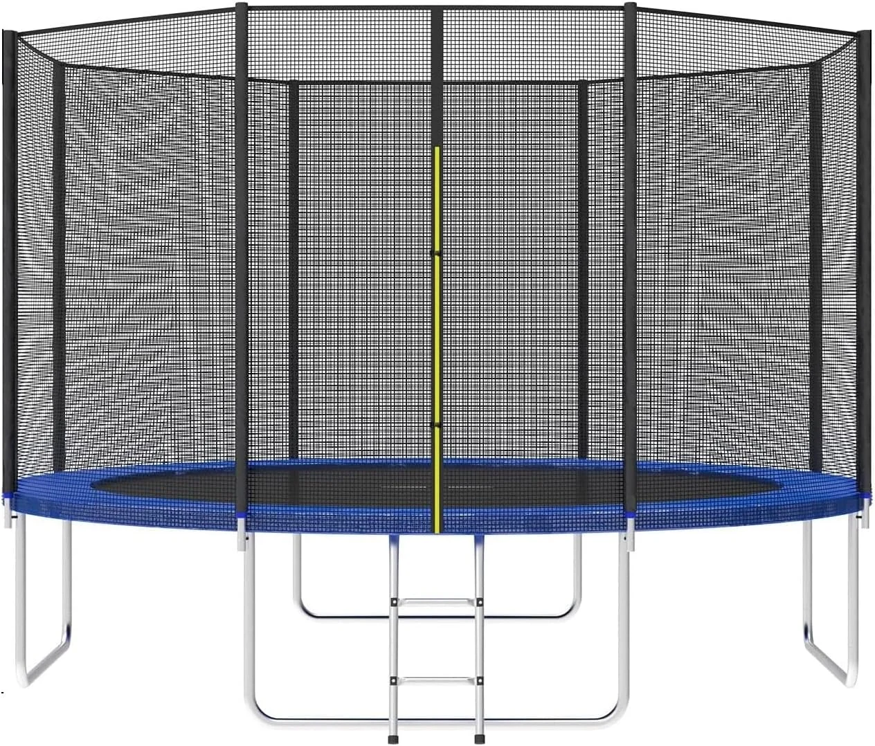 ترامپولین بزرگ یالا هوم جیم در اندازه های 12، 14 و 16 فوت، ترامپولین فضای باز برای کودکان و بزرگسالان، ترامپولین ورزشی و تناسب اندام با تور ایمنی، ترامپولین بزرگ تفریحی مقاوم در برابر سایش با نردبان