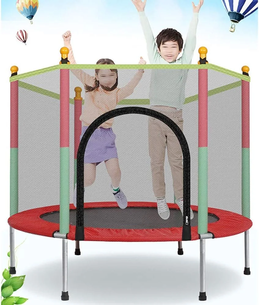 ترامپولین سرپوشیده Yuany، جامپر کودک و بزرگسال، جامپر نوزاد، جامپرهای کودک با نرده محافظ، فنر ضخیم، ضد لغزش و جذب شوک