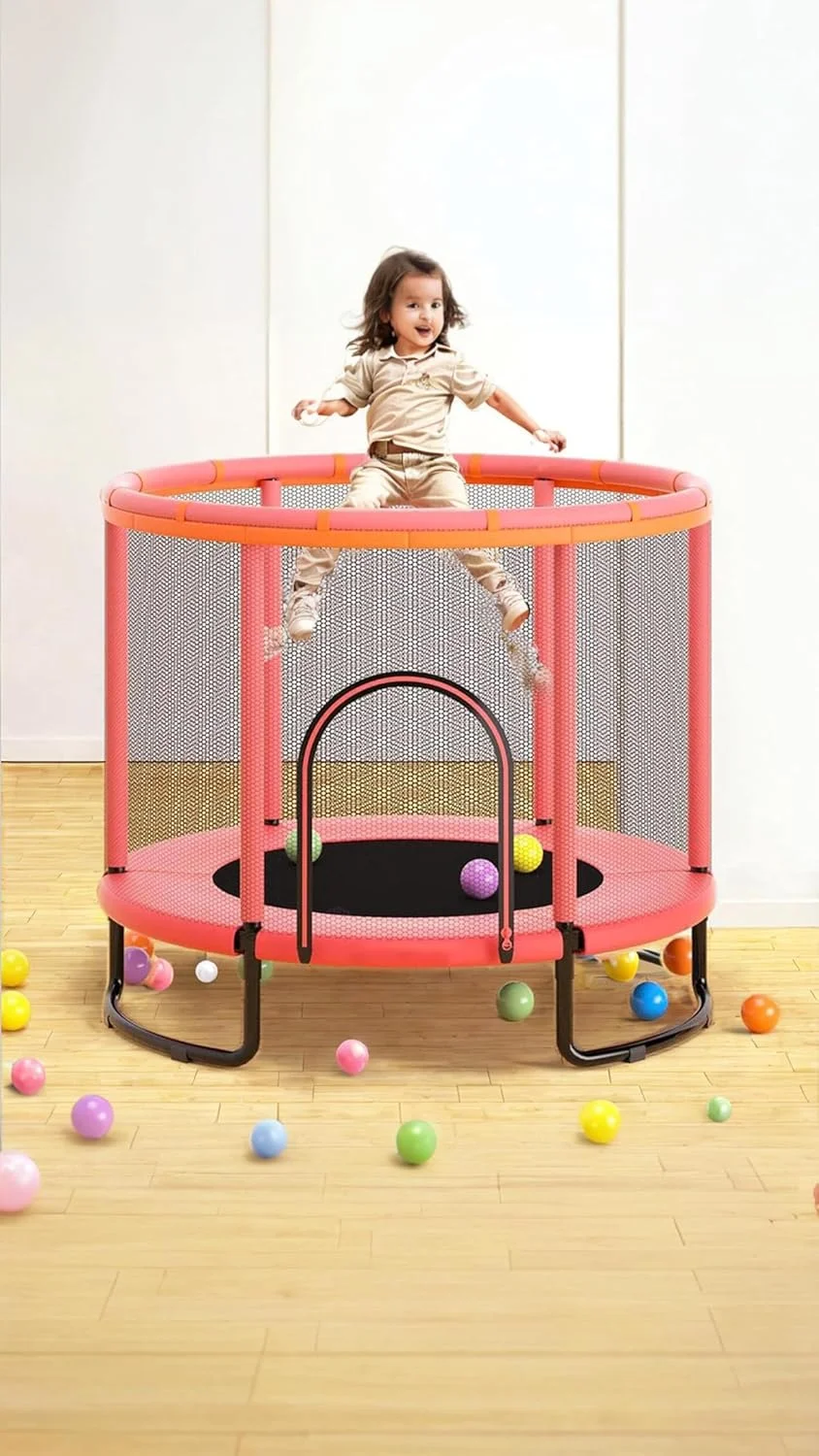 ترامپولین کودک سوییت سون (120 سانتی متر) - تفریح ایمن با نرده 360 درجه، توری محافظ، پایه U شکل پایدار - هدیه تولد ایده آل کودکان با میله افقی دایره ای 1.2 متری، تاب، کیسه شن - قرمز ترامپولین کودک سوییت سون (120 سانتی متر) - تفریح ایمن با نرده 360 درجه، توری محافظ، پایه U شکل پایدار - هدیه تولد ایده آل کودکان با میله افقی دایره ای 1.2 متری، تاب، کیسه شن - قرمز