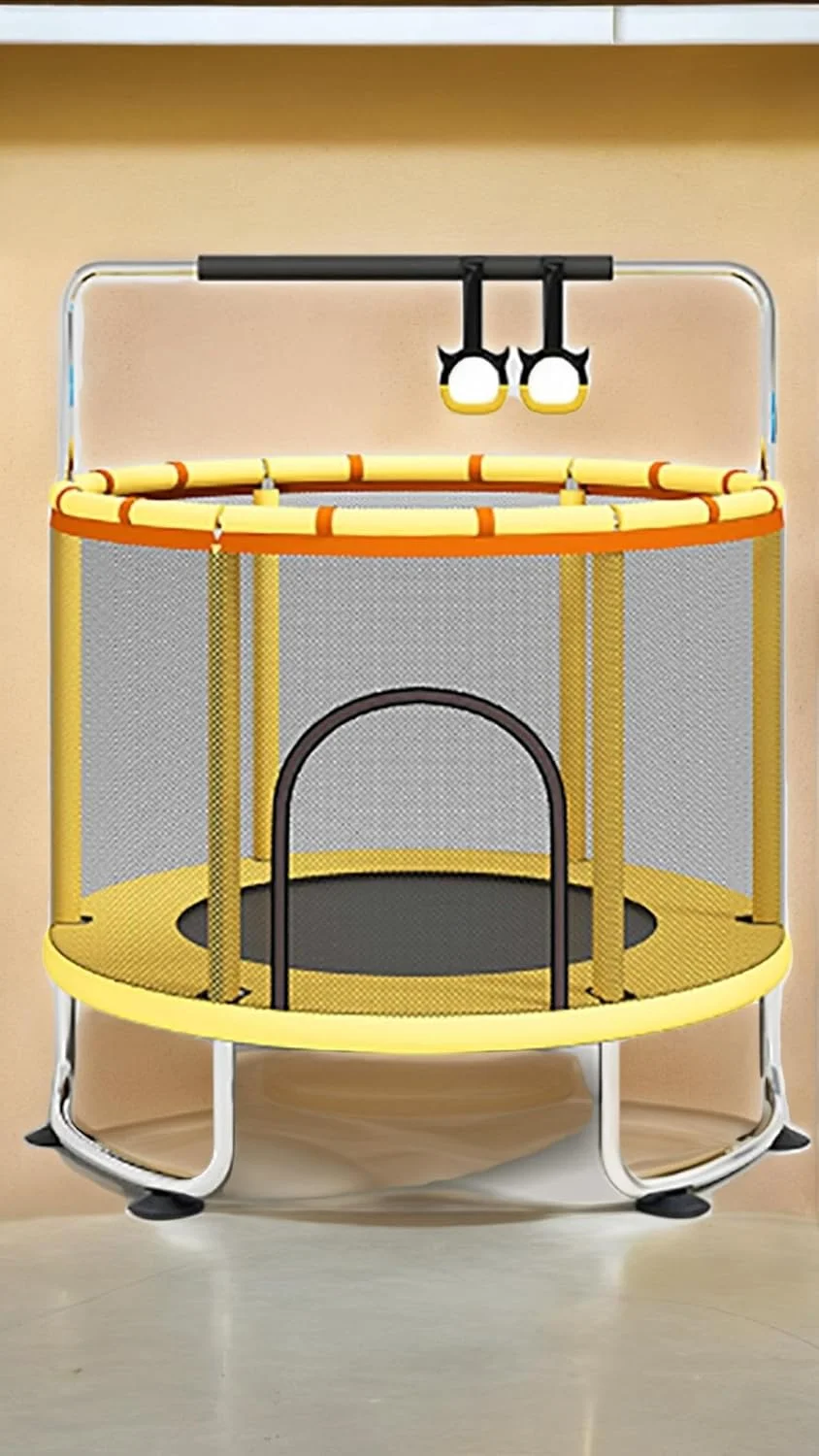 ترامپولین کودکانه 1.5 متری Sweet Seven - تفریح سرپوشیده/فضای باز کودک نوپا با محفظه ایمنی، حلقه بالایی تقویت شده - بازی تولد! میله افقی دایره ای زرد ترامپولین کودکانه 1.5 متری Sweet Seven - تفریح سرپوشیده/فضای باز کودک نوپا با محفظه ایمنی، حلقه بالایی تقویت شده - بازی تولد! میله افقی دایره ای زرد