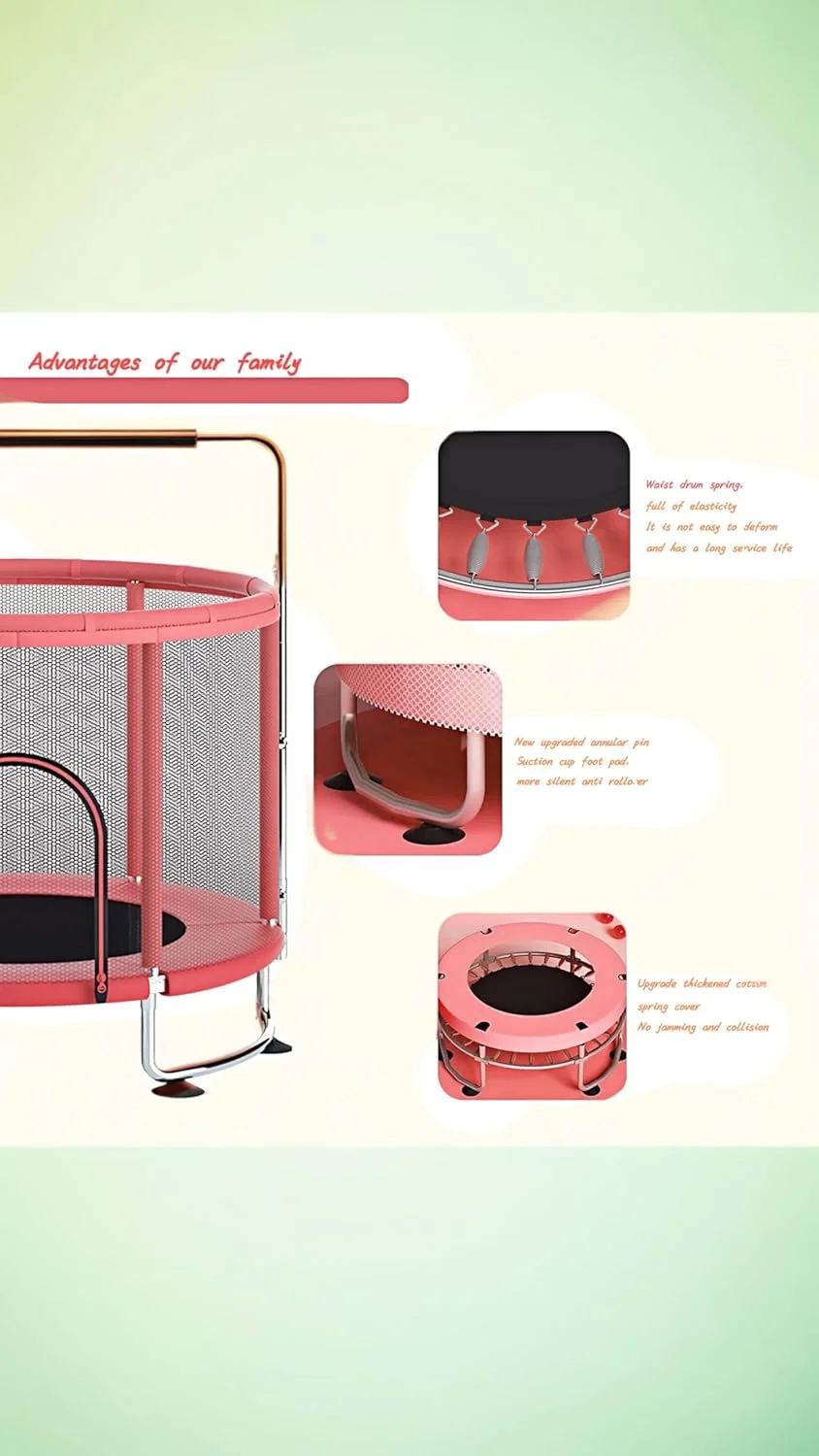 ترامپولین 1.2 متری Sweet seven برای کودکان - ترامپولین سرپوشیده/فضای باز کودک نوپا با توری محافظ ایمنی، حلقه بالایی تقویت شده، حلقه بسکتبال - اسباب بازی های ترامپولین سرگرم کننده کودک - هدیه تولد! ترامپولین 1.2 متری Sweet seven برای کودکان - ترامپولین سرپوشیده/فضای باز کودک نوپا با توری محافظ ایمنی، حلقه بالایی تقویت شده، حلقه بسکتبال - اسباب بازی های ترامپولین سرگرم کننده کودک - هدیه تولد!