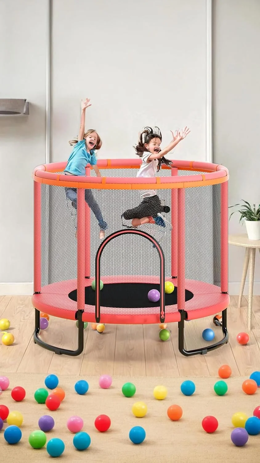 ترامپولین کودک سوییت سون (120 سانتی متر) - تفریح ایمن با نرده 360 درجه، توری محافظ، پایه U شکل پایدار - هدیه تولد ایده آل کودکان با میله افقی دایره ای 1.2 متری، تاب، کیسه شن - قرمز ترامپولین کودک سوییت سون (120 سانتی متر) - تفریح ایمن با نرده 360 درجه، توری محافظ، پایه U شکل پایدار - هدیه تولد ایده آل کودکان با میله افقی دایره ای 1.2 متری، تاب، کیسه شن - قرمز