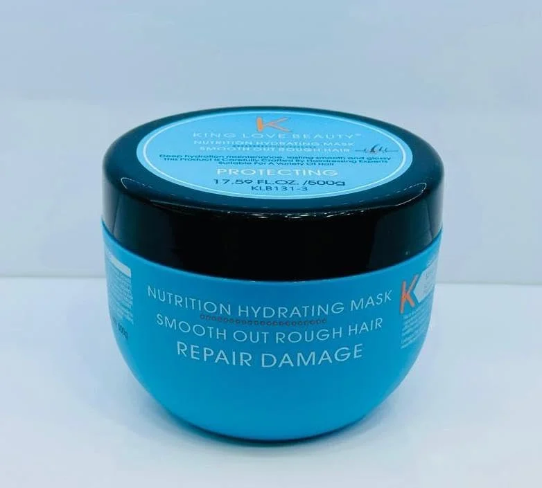 ماسک آبرسان مغذی مو، ترمیم کننده موهای آسیب دیده و زبر مناسب انواع مو 500 گرم