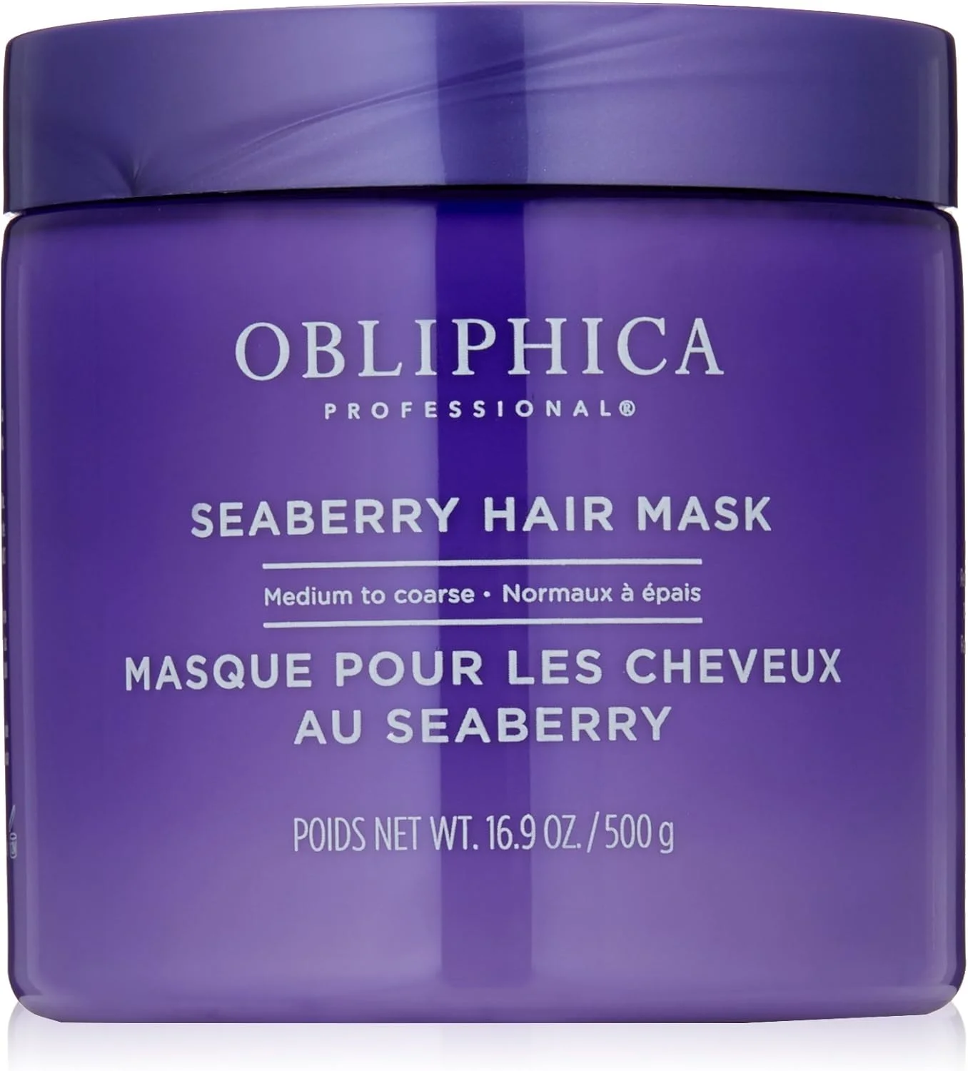 ماسک موی اوبلیفیکا مدیوم تا زبر Seaberry، 476 گرم - درمان مغذی و ترمیم کننده مو برای انواع موهای معمولی تا زبر، تضمین درخشش، حالت پذیری و احیای مو
