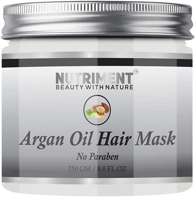 ماسک مو روغن آرگان نوتریمنت آبرسان و محرک رشد مو، درمان مو با خواص احیا کننده، بدون پارابن، 250 گرم، ماسک مو унисекс (بسته 1 عددی)