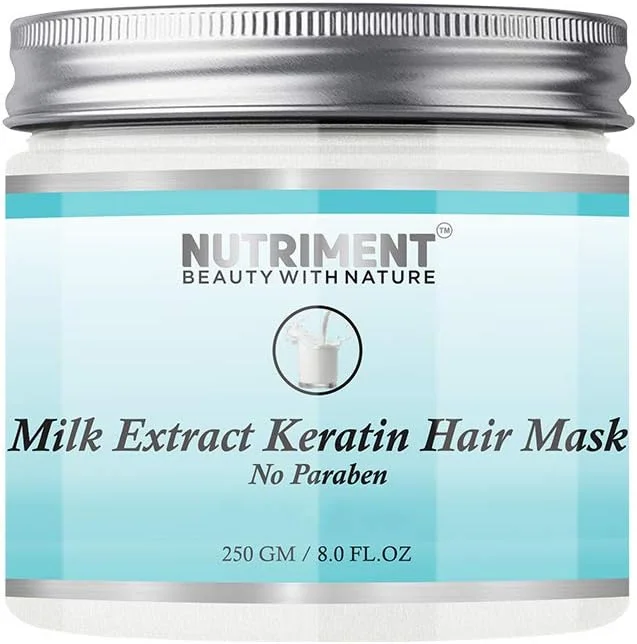 ماسک موی عصاره شیر نوتریمنت 250 گرم، برای درمان مو و پوست سر، فاقد پارابن، مناسب برای انواع مو