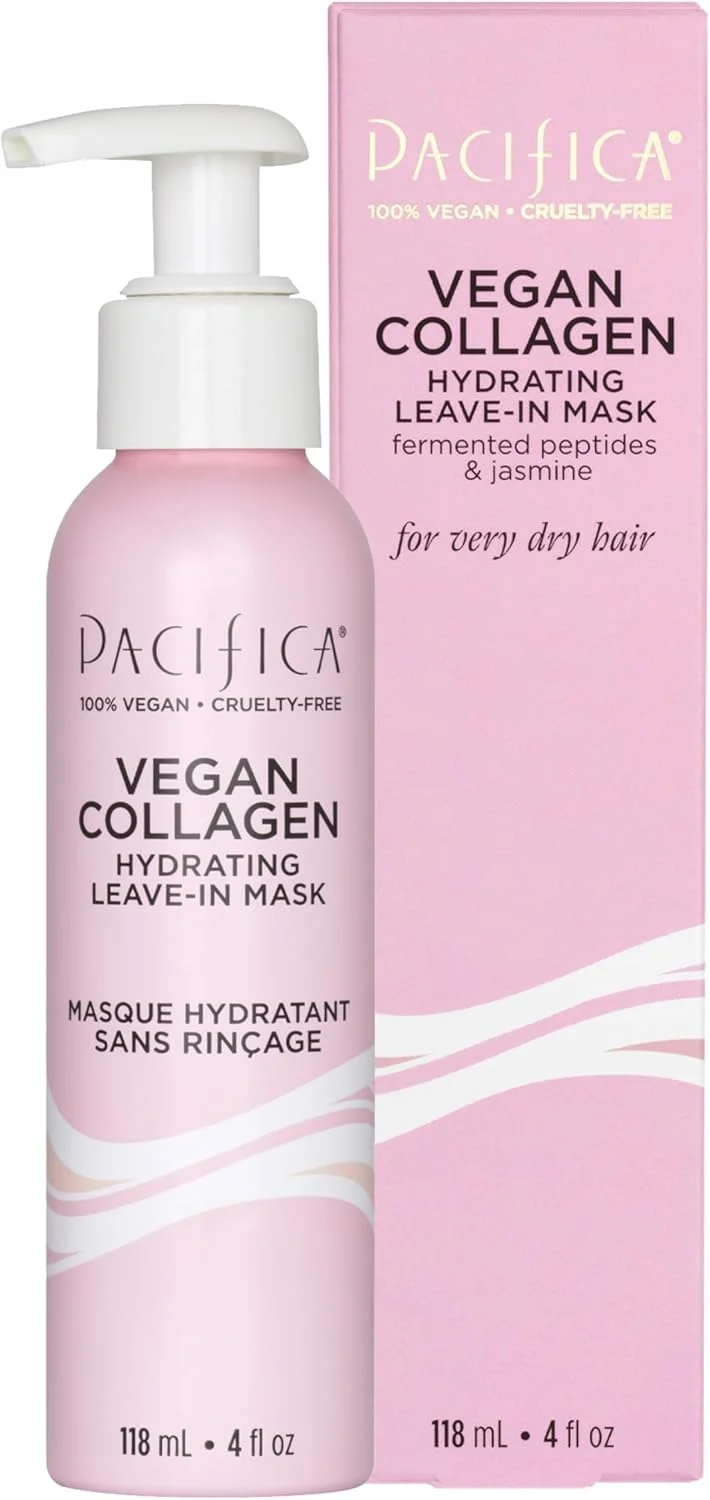 ماسک مو ترمیم کننده و آبرسان حاوی کلاژن وگان پسیفیکا بیوتی، نرم کننده، بازگرداندن درخشش، رفع موخوره، مناسب موهای خشک و آسیب دیده، افزایش درخشش و رطوبت، فاقد سولفات و سیلیکون، وگان