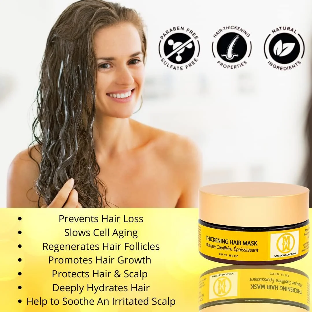ماسک ضخیم کننده موی طبیعی OMM Collection - درمان بدون نیاز به آبکشی با عصاره سلول بنیادی سیب، روغن های مارولا، مورینگا و جوجوبا برای موهای آسیب دیده - مناسب برای بزرگسالان (آقایان و بانوان) ماسک ضخیم کننده موی طبیعی OMM Collection - درمان بدون نیاز به آبکشی با عصاره سلول بنیادی سیب، روغن های مارولا، مورینگا و جوجوبا برای موهای آسیب دیده - مناسب برای بزرگسالان (آقایان و بانوان)