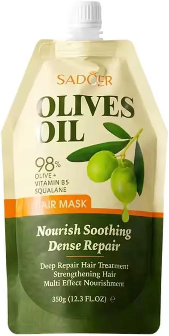 ماسک مو روغن زیتون تغذیه کننده، تسکین دهنده، ترمیم کننده و تقویت کننده مو برای انواع مو