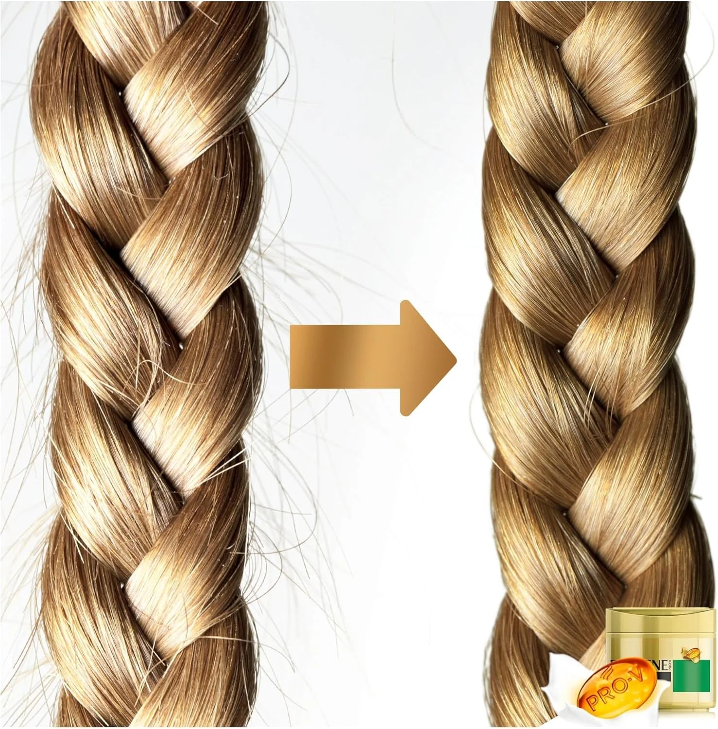 ماسک مو پنتن Pro-V مدل Smooth & Silky کراتین بازسازی کننده مو 300 میلی لیتر مناسب موهای وز، درخشان کننده مو، ضد وز، درمان مو، ماسک مو، زیبایی، طلایی