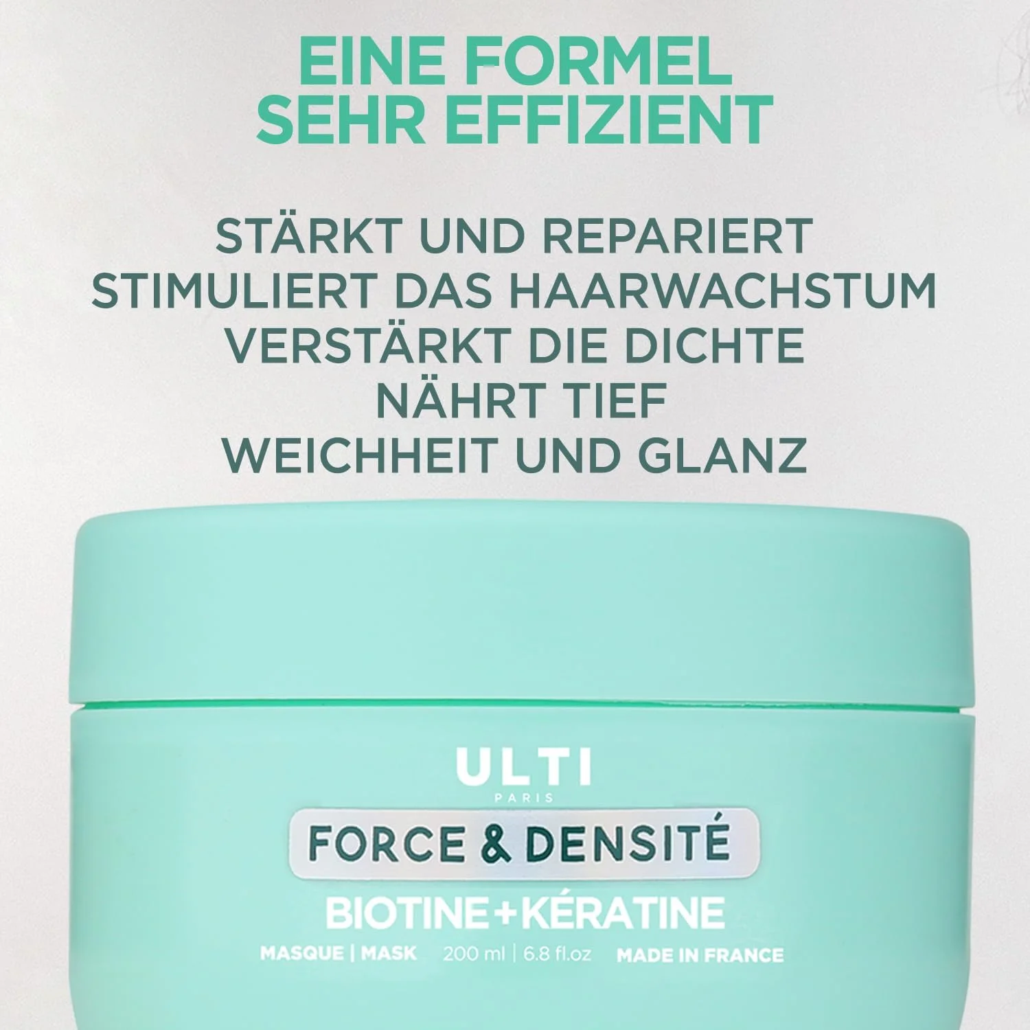 ماسک کراتین + بیوتین ULTI Paris، حاوی آرگان، اسید هیالورونیک و بیوتین. ماسک درمانی برای موهای خشک و آسیب دیده، 200 میلی لیتر ماسک کراتین + بیوتین ULTI Paris، حاوی آرگان، اسید هیالورونیک و بیوتین. ماسک درمانی برای موهای خشک و آسیب دیده، 200 میلی لیتر