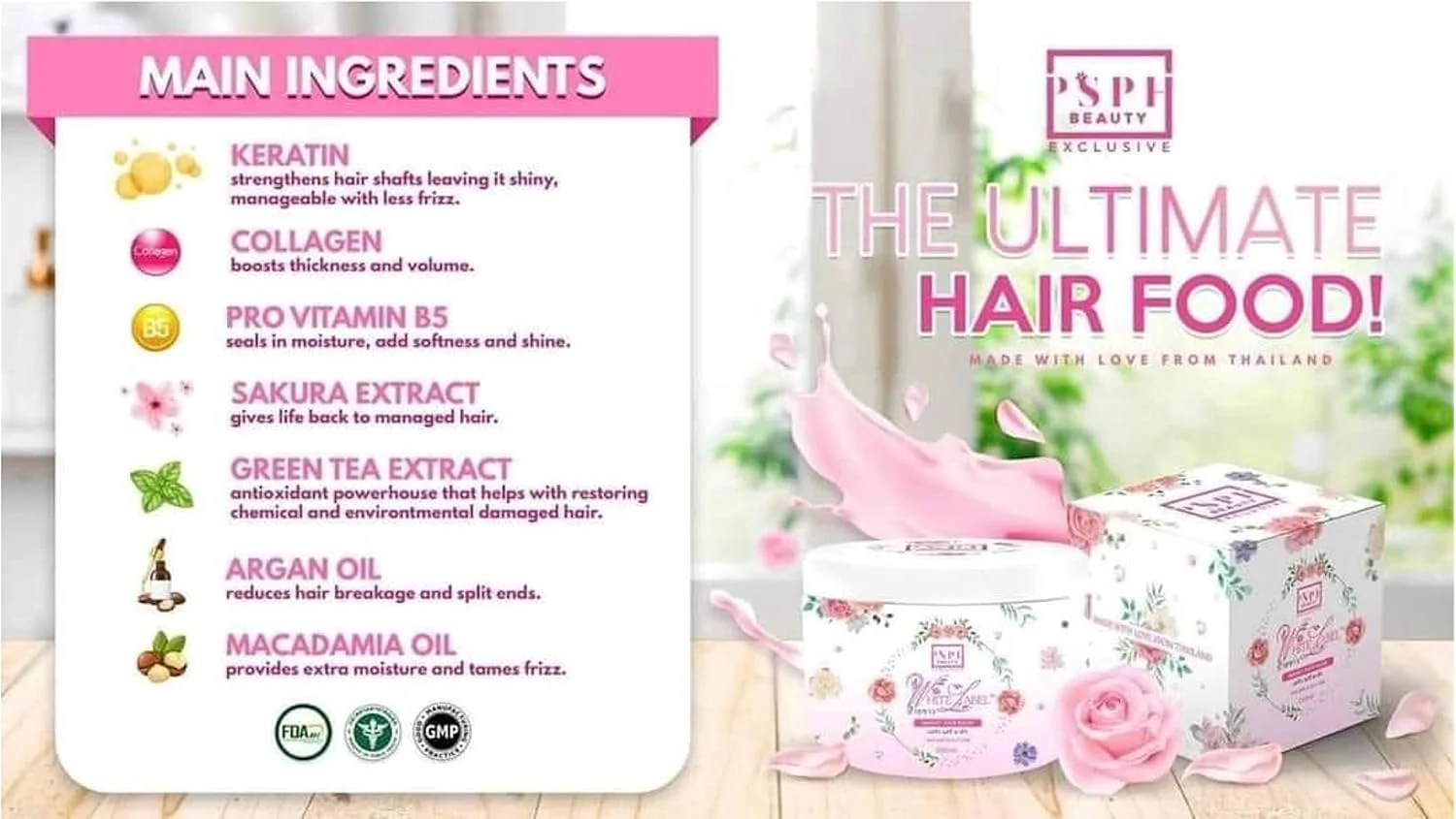 ماسک درمان سم زدای مو وایت لیبل بیوتی PSPH، درمان مو و پوست سر، 250 میلی لیتر