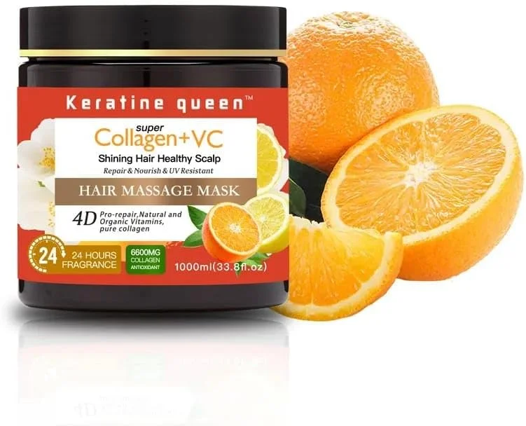ماسک مو پروتئین کوئین کراتین سوپر کلاژن + VC درخشان کننده 4D، ترمیم کننده و مغذی پوست سر و مقاوم در برابر اشعه ماوراء بنفش ماسک مو پروتئین کوئین کراتین سوپر کلاژن + VC درخشان کننده 4D، ترمیم کننده و مغذی پوست سر و مقاوم در برابر اشعه ماوراء بنفش