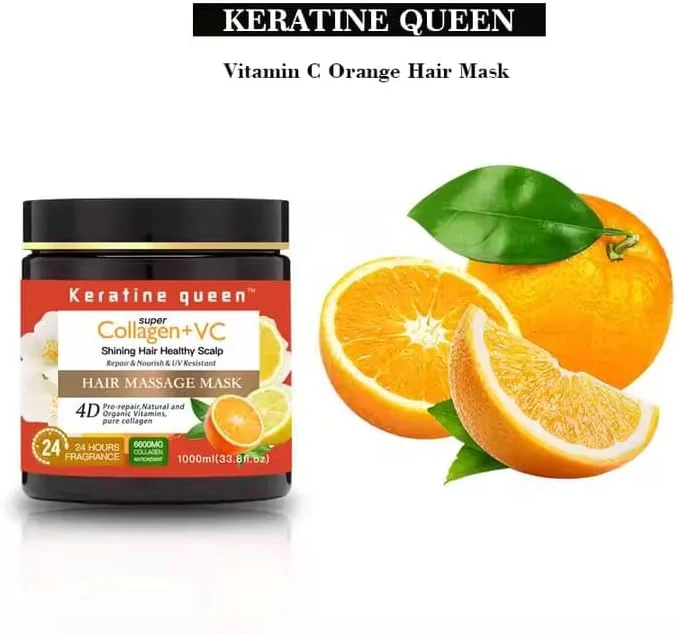 ماسک مو پروتئین کوئین کراتین سوپر کلاژن + VC درخشان کننده 4D، ترمیم کننده و مغذی پوست سر و مقاوم در برابر اشعه ماوراء بنفش ماسک مو پروتئین کوئین کراتین سوپر کلاژن + VC درخشان کننده 4D، ترمیم کننده و مغذی پوست سر و مقاوم در برابر اشعه ماوراء بنفش