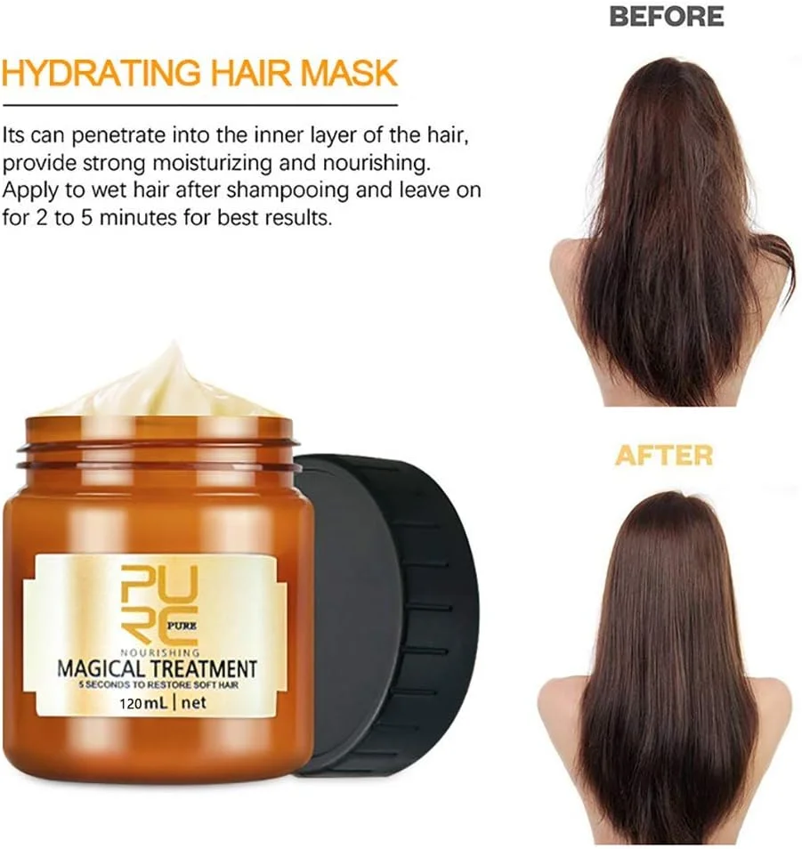 نرم کننده مو PURC، ماسک درمان جادویی موی کراتینه مولکولی پیشرفته فرست فلای، نرم کننده موی حرفه ای، ترمیم 5 ثانیه ای ریشه موهای آسیب دیده، تونیک مو، درمان کراتینه مو و پوست سر (120 میلی لیتر) نرم کننده مو PURC، ماسک درمان جادویی موی کراتینه مولکولی پیشرفته فرست فلای، نرم کننده موی حرفه ای، ترمیم 5 ثانیه ای ریشه موهای آسیب دیده، تونیک مو، درمان کراتینه مو و پوست سر (120 میلی لیتر)