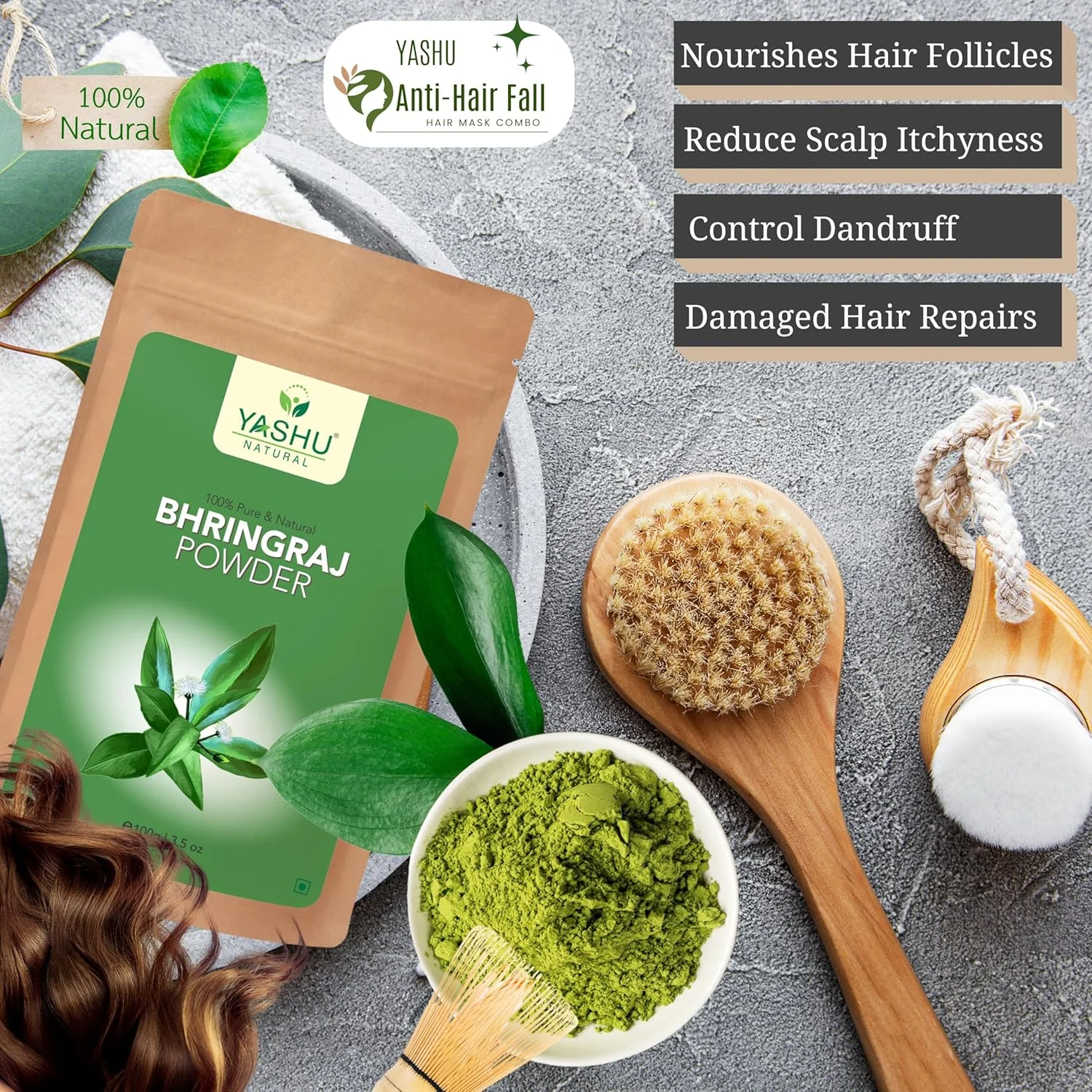 پودر خالص و ارگانیک گل بامیه، برینگراج و دانه شنبلیله یاشو برای مو و پوست سر خشک (300 گرم) پودر خالص و ارگانیک گل بامیه، برینگراج و دانه شنبلیله یاشو برای مو و پوست سر خشک (300 گرم)