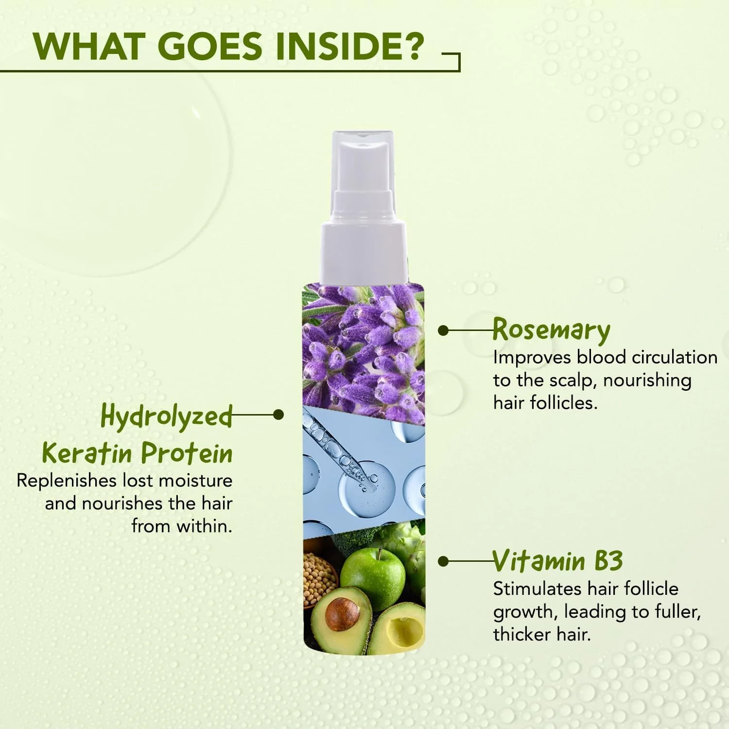 اسپری آب رزماری Bellavita برای رشد مو | اسپری مو برای رشد مجدد مو | افزایش درخشندگی | کاهش ریزش مو | تقویت کننده مو | مناسب برای انواع مو | اسپری مه مو | 100 میلی لیتر