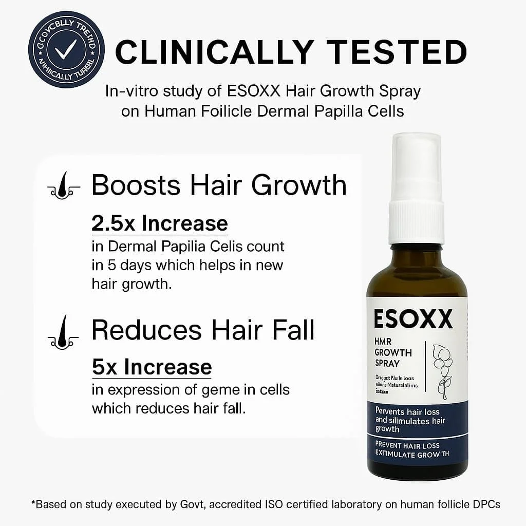 سرم رشد مو Esoxx حاوی روغن رزماری و عصاره های گیاهی - اسپری ضد ریزش مو برای آقایان و بانوان - روغن مغذی مو و ریش