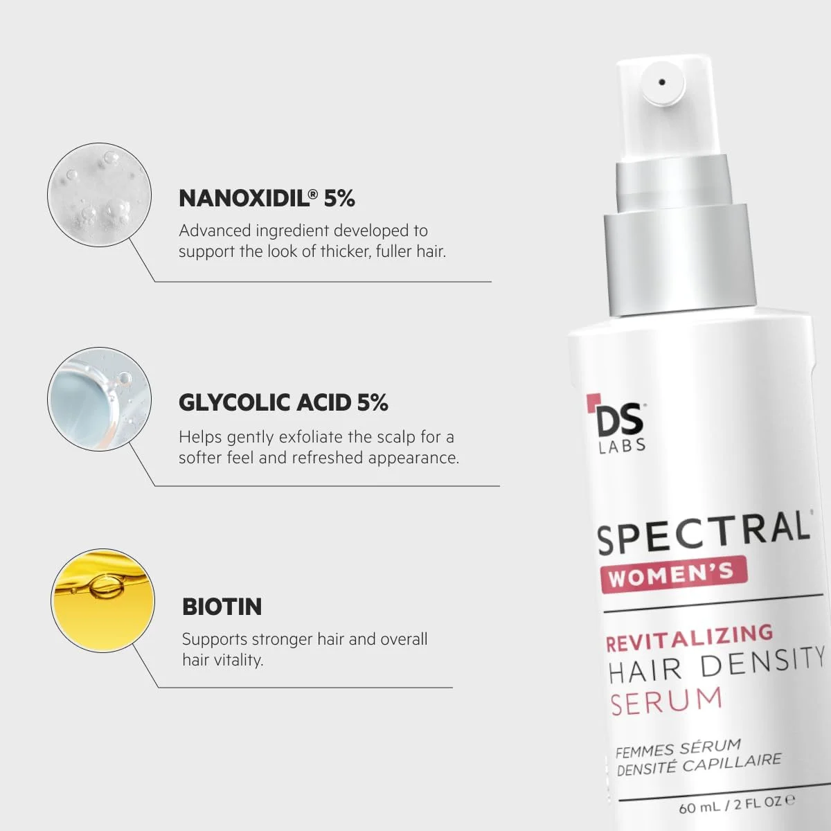 سرم افزایش تراکم موی زنان DS Labs Spectral (سابقا Spectral.CSF)، 60 میلی لیتر - سرم سبک و بدون نیاز به آبکشی برای موهایی پرپشت تر و ضخیم تر، جذب سریع، غیر چرب، مناسب برای انواع مو سرم افزایش تراکم موی زنان DS Labs Spectral (سابقا Spectral.CSF)، 60 میلی لیتر - سرم سبک و بدون نیاز به آبکشی برای موهایی پرپشت تر و ضخیم تر، جذب سریع، غیر چرب، مناسب برای انواع مو