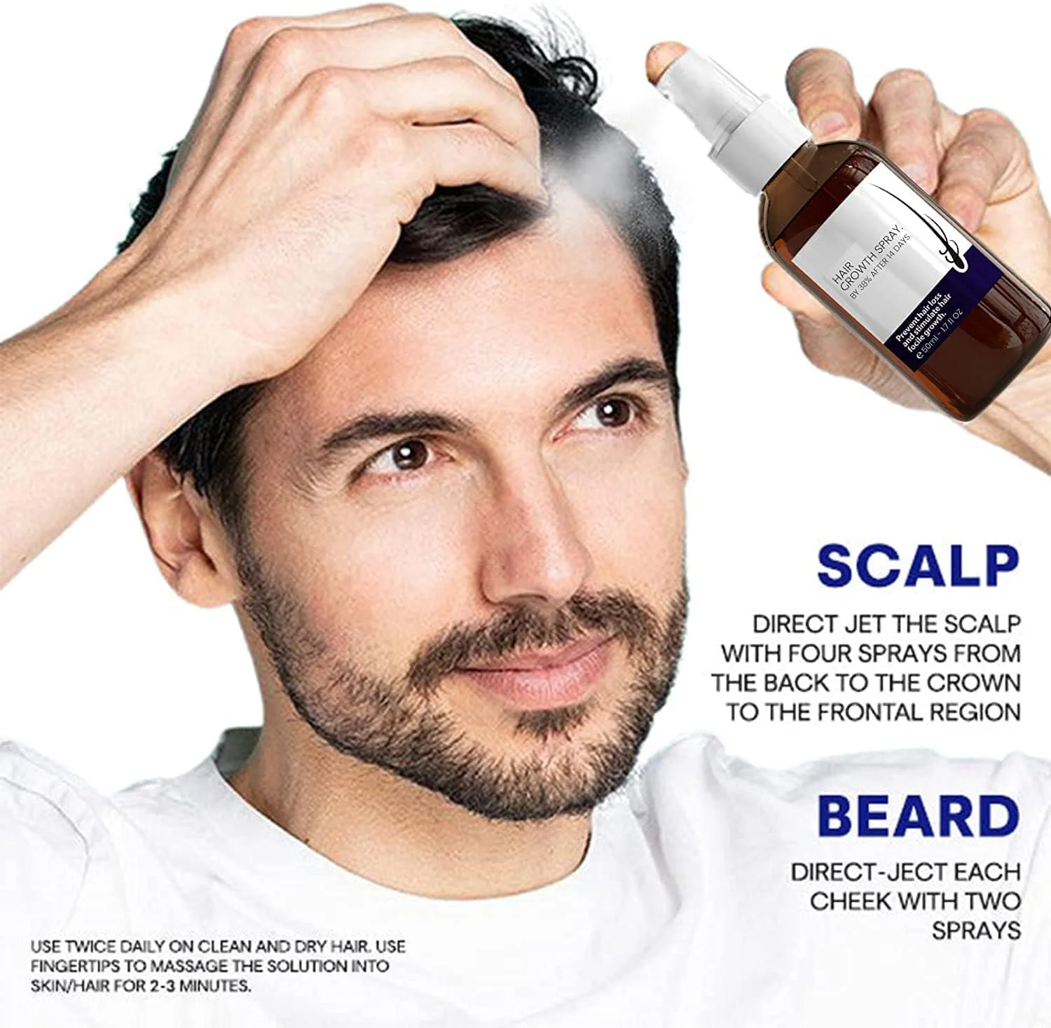 اسپری سرم فرمول رشد مو بلوسومز، اسپری سرم فرمول رشد مو بلوسومز، اسپری رشد مو آشواگاندا 4500، سرم ضد ریزش مو برای موهای خشک، وز و آسیب دیده (2 عدد)