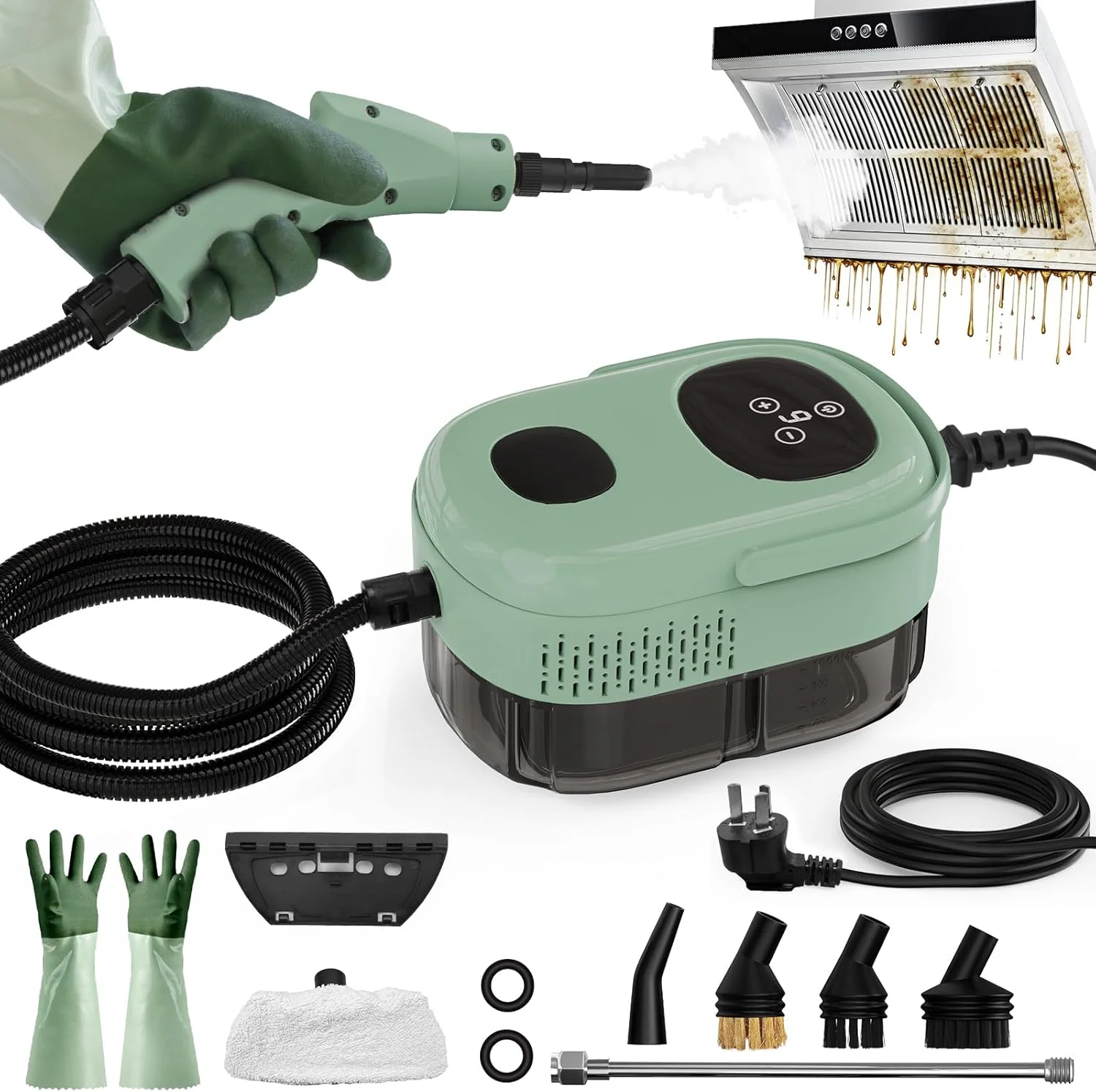 بخارشوی چند منظوره فشار قوی Beedove، بخارشوی دستی قابل حمل با دمای بالا 2500 وات به همراه 3 سری برس برای جزئیات خودرو، تمیز کردن داخلی، مبل، آشپزخانه، حمام، دوغاب، کاشی بخارشوی چند منظوره فشار قوی Beedove، بخارشوی دستی قابل حمل با دمای بالا 2500 وات به همراه 3 سری برس برای جزئیات خودرو، تمیز کردن داخلی، مبل، آشپزخانه، حمام، دوغاب، کاشی