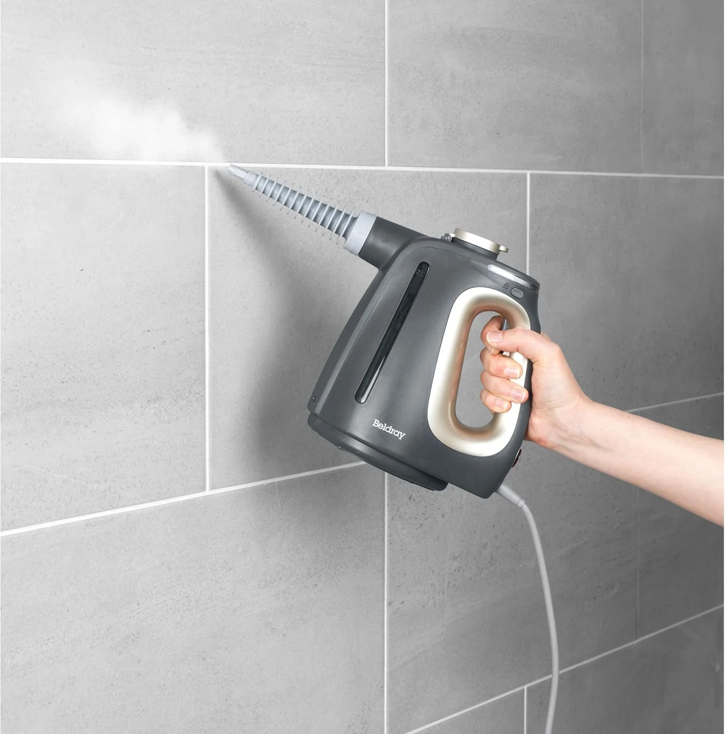 بخارشوی 15 در 1 بلدرای - بخارشوی چند منظوره دستی، تمیز کردن بدون مواد شیمیایی، آماده استفاده در 20 ثانیه. دارای برس های تمیز کننده، پدهای تی زمین و نازل ها، مخزن آب 550 میلی لیتری، 1350 وات بخارشوی 15 در 1 بلدرای - بخارشوی چند منظوره دستی، تمیز کردن بدون مواد شیمیایی، آماده استفاده در 20 ثانیه. دارای برس های تمیز کننده، پدهای تی زمین و نازل ها، مخزن آب 550 میلی لیتری، 1350 وات