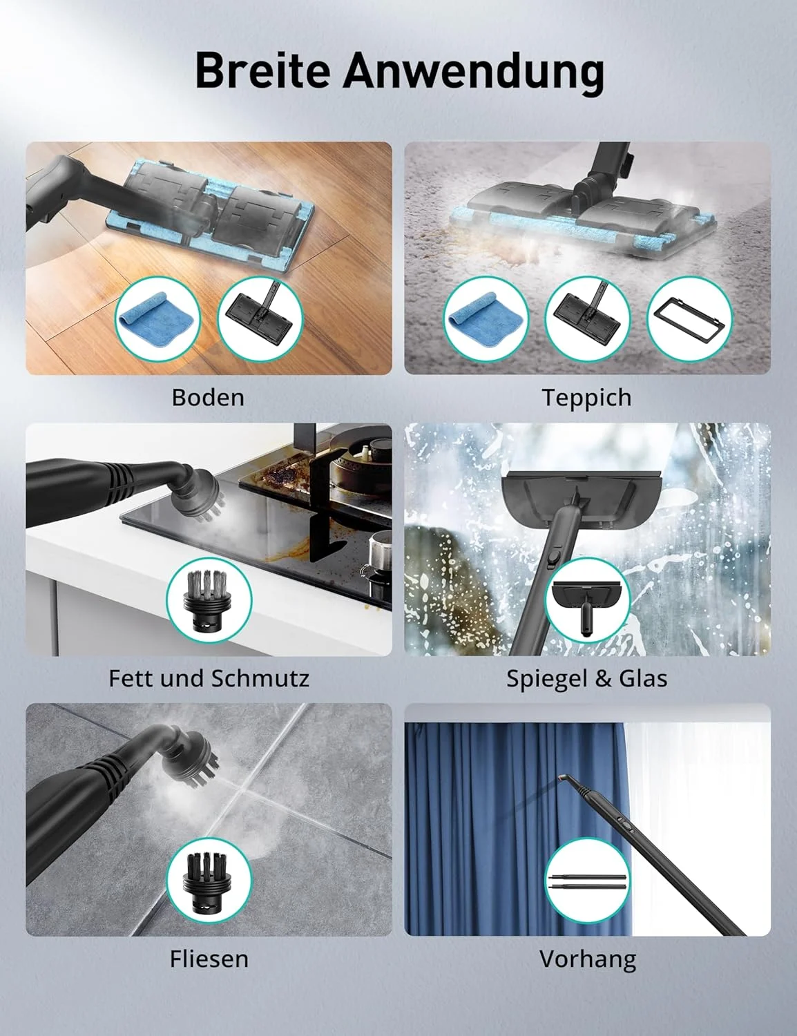 بخارشوی آسپرون، بخارشوی چند منظوره قابل حمل با 21 لوازم جانبی، بدون مواد شیمیایی برای کف، اثاثه یا لوازم داخلی، فرش، خودرو، کاشی، ظرفیت 1.5 لیتر، گرم شدن سریع 5 دقیقه ای برای تمیز کردن عمیق بخارشوی آسپرون، بخارشوی چند منظوره قابل حمل با 21 لوازم جانبی، بدون مواد شیمیایی برای کف، اثاثه یا لوازم داخلی، فرش، خودرو، کاشی، ظرفیت 1.5 لیتر، گرم شدن سریع 5 دقیقه ای برای تمیز کردن عمیق