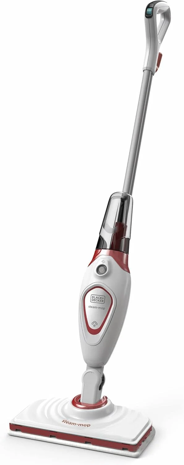 بخارشوی بلک اند دکر با 3 لوازم جانبی، 1600 وات، سفید/قرمز - Bds1616R-Qs