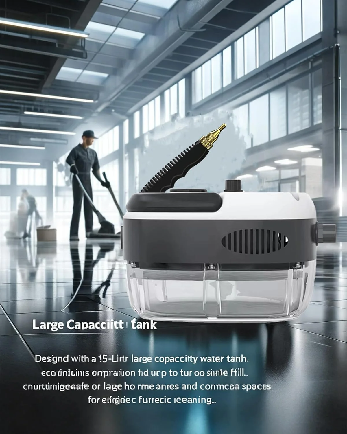 بخارشوی چند منظوره 2500 واتی با دمای بالا و فشار قوی ALLESM، ابزار تمیز کننده قابل حمل با گرمایش سریع 10 ثانیه ای، مناسب برای آشپزخانه، حمام و مصارف تجاری