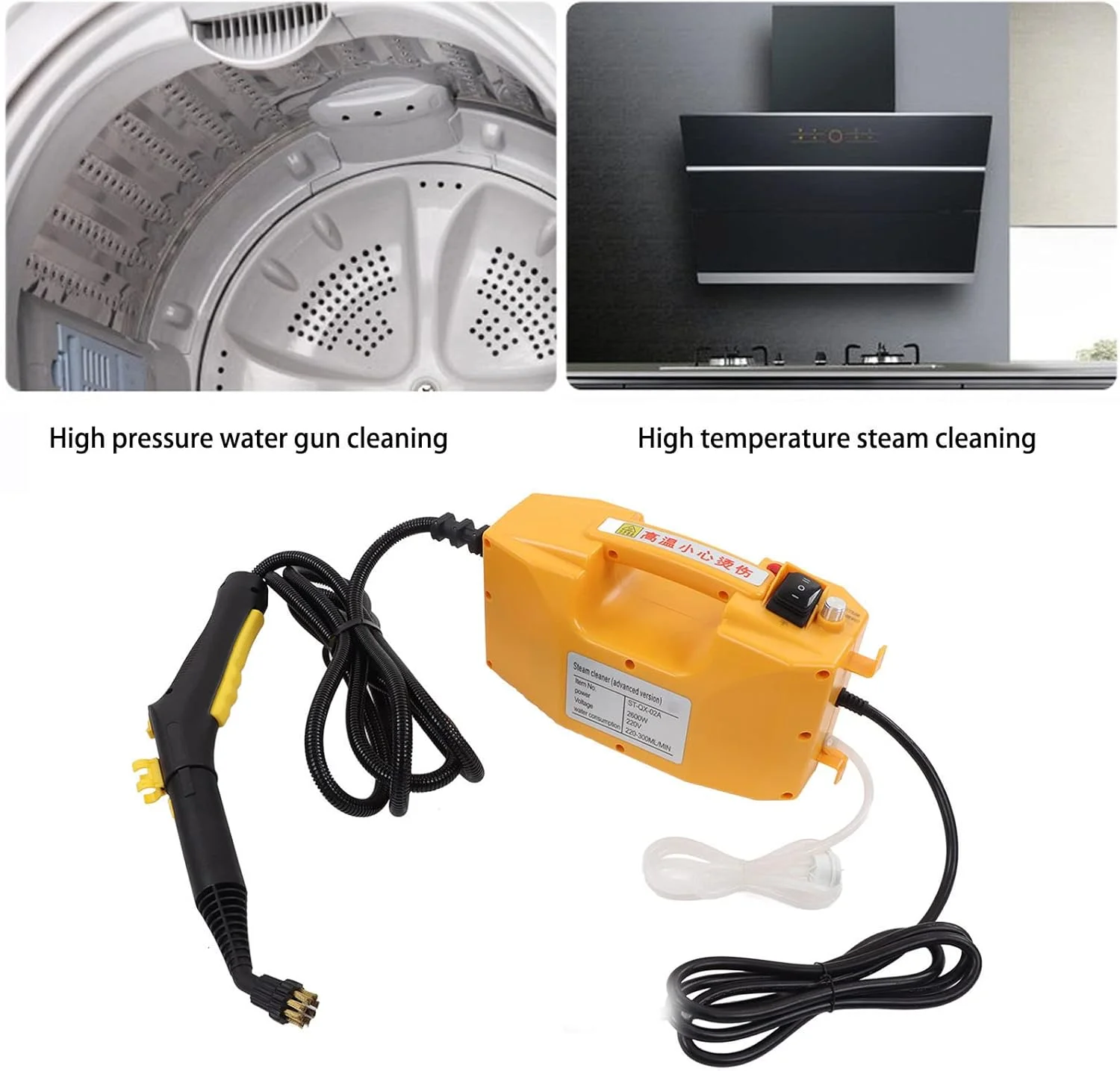 دستگاه بخار شوی فشار قوی AJWYSOI، تمیز کننده بخار چند منظوره قابل حمل 115 درجه سانتیگراد برای هود آشپزخانه