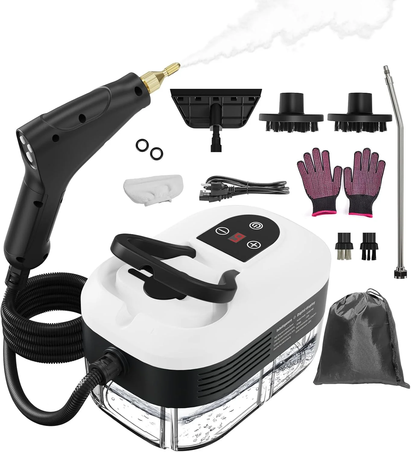 بخارشوی خانگی، گرم شدن در 15 ثانیه، مخزن آب 1.2 لیتری، دسته قابل تنظیم 6 حالته، بخارشوی دستی برای جزئیات خودرو، آلودگی، مبلمان، مبل، کاشی کف، حمام، ساس، 9 عدد لوازم جانبی بخارشوی خانگی، گرم شدن در 15 ثانیه، مخزن آب 1.2 لیتری، دسته قابل تنظیم 6 حالته، بخارشوی دستی برای جزئیات خودرو، آلودگی، مبلمان، مبل، کاشی کف، حمام، ساس، 9 عدد لوازم جانبی