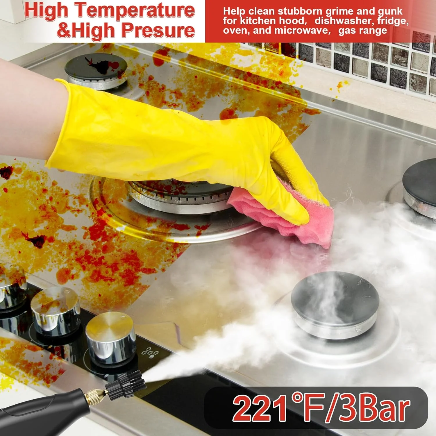 بخارشوی خانگی، گرم شدن در 15 ثانیه، مخزن آب 1.2 لیتری، دسته قابل تنظیم 6 حالته، بخارشوی دستی برای جزئیات خودرو، آلودگی، مبلمان، مبل، کاشی کف، حمام، ساس، 9 عدد لوازم جانبی بخارشوی خانگی، گرم شدن در 15 ثانیه، مخزن آب 1.2 لیتری، دسته قابل تنظیم 6 حالته، بخارشوی دستی برای جزئیات خودرو، آلودگی، مبلمان، مبل، کاشی کف، حمام، ساس، 9 عدد لوازم جانبی