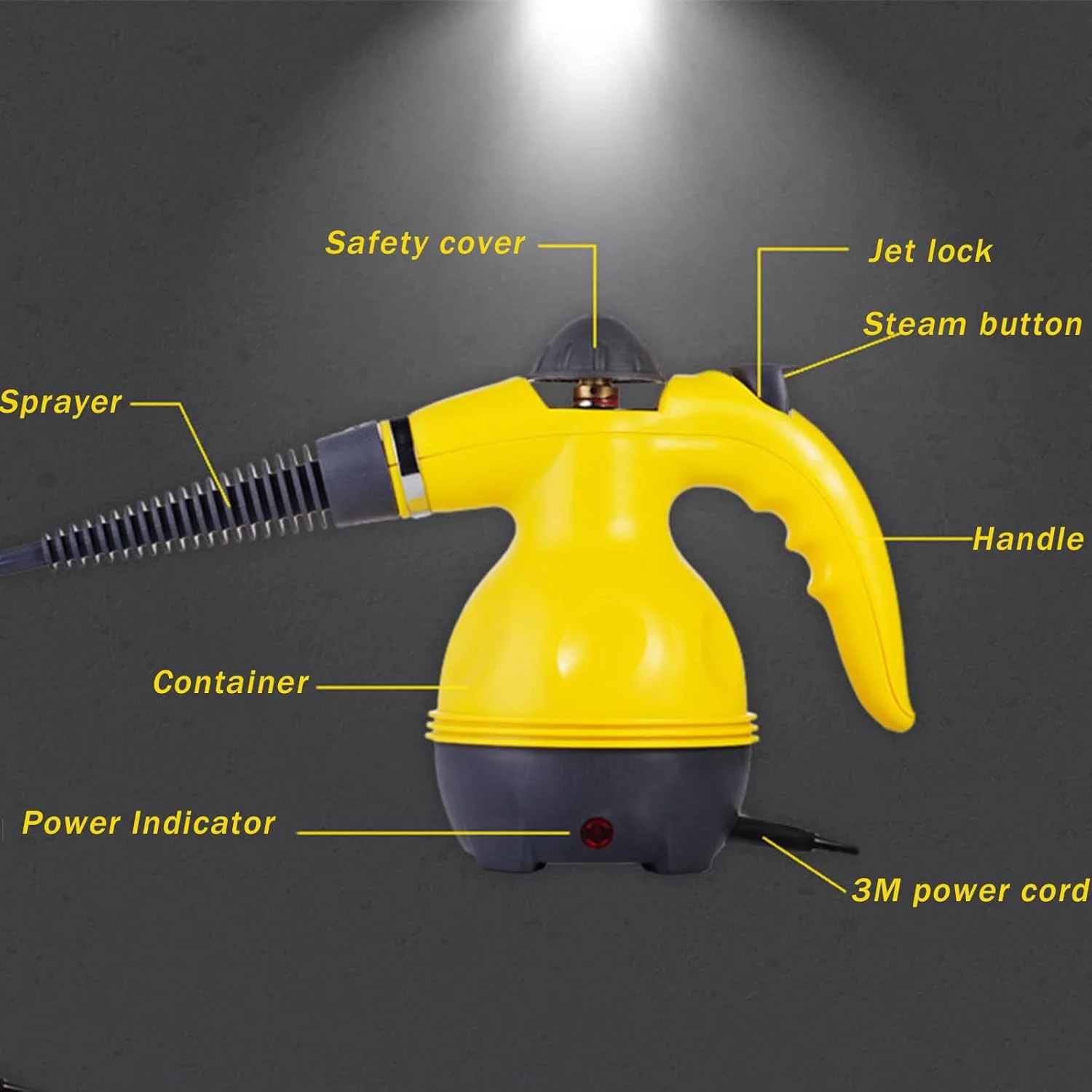 بخارشوی دستی AFFYLUT، چند منظوره برای لکه زدایی از کف، فرش، پرده، صندلی ماشین، آشپزخانه، حمام و موارد دیگر بخارشوی دستی AFFYLUT، چند منظوره برای لکه زدایی از کف، فرش، پرده، صندلی ماشین، آشپزخانه، حمام و موارد دیگر